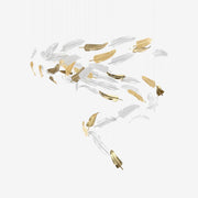 Aetherial Glass Leaf Chandelier-Neutral Decor