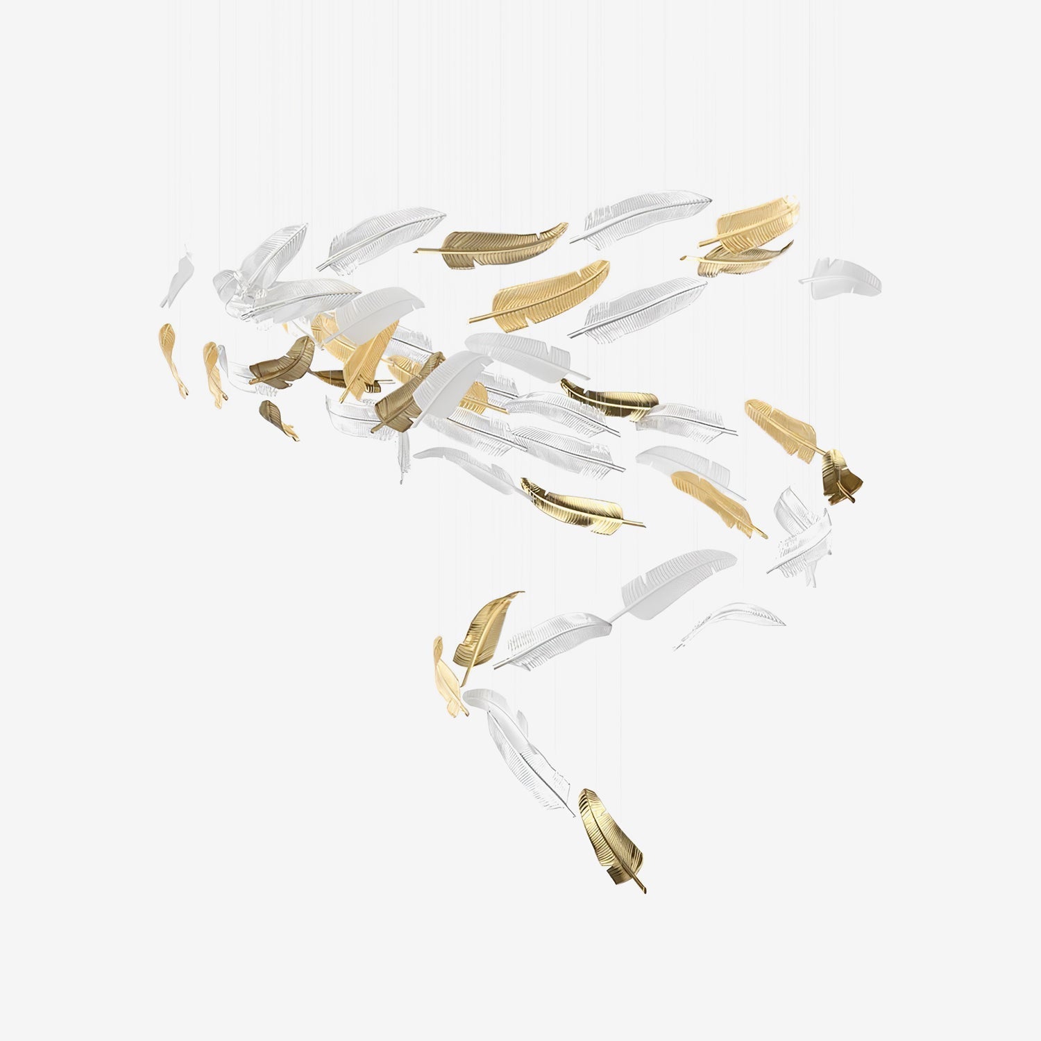 Aetherial Glass Leaf Chandelier-Neutral Decor