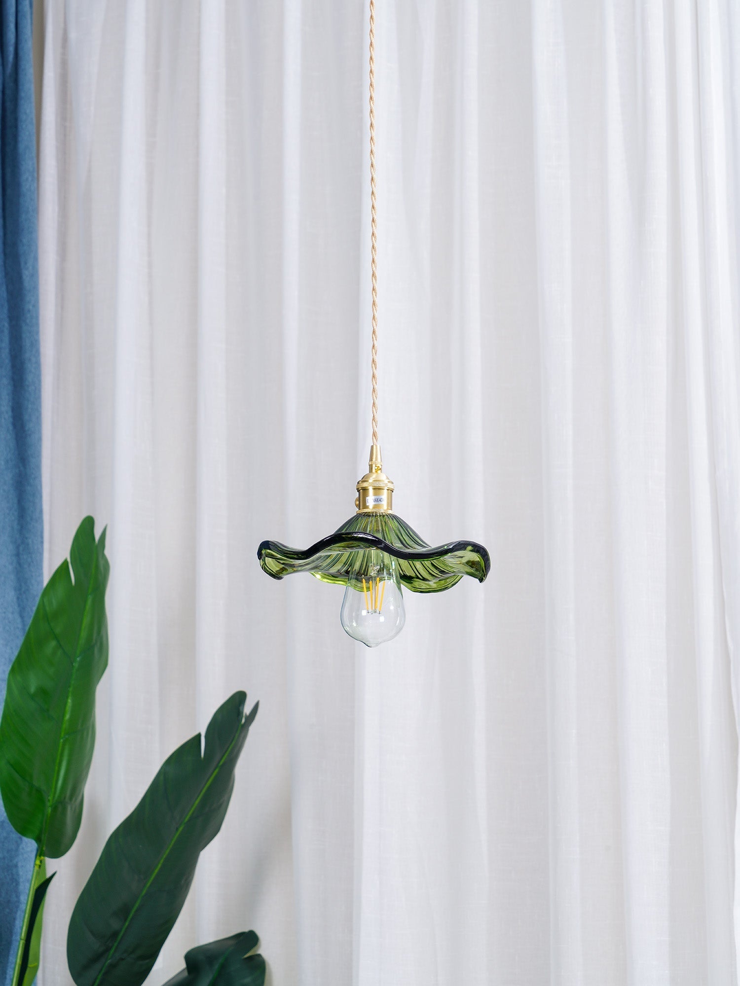 Umi Brass & Glass Vintage Pendant Light-Neutral Decor