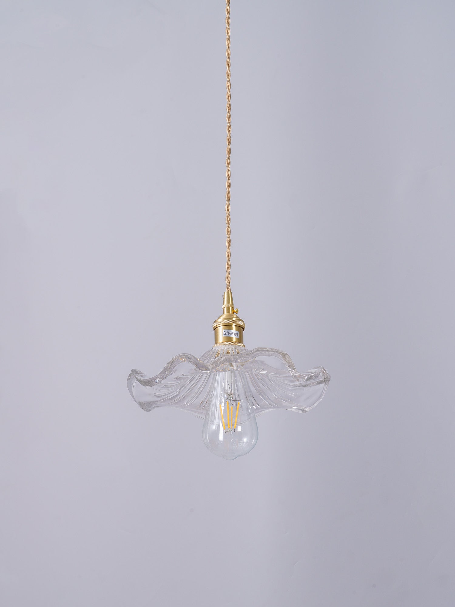 Umi Brass & Glass Vintage Pendant Light-Neutral Decor