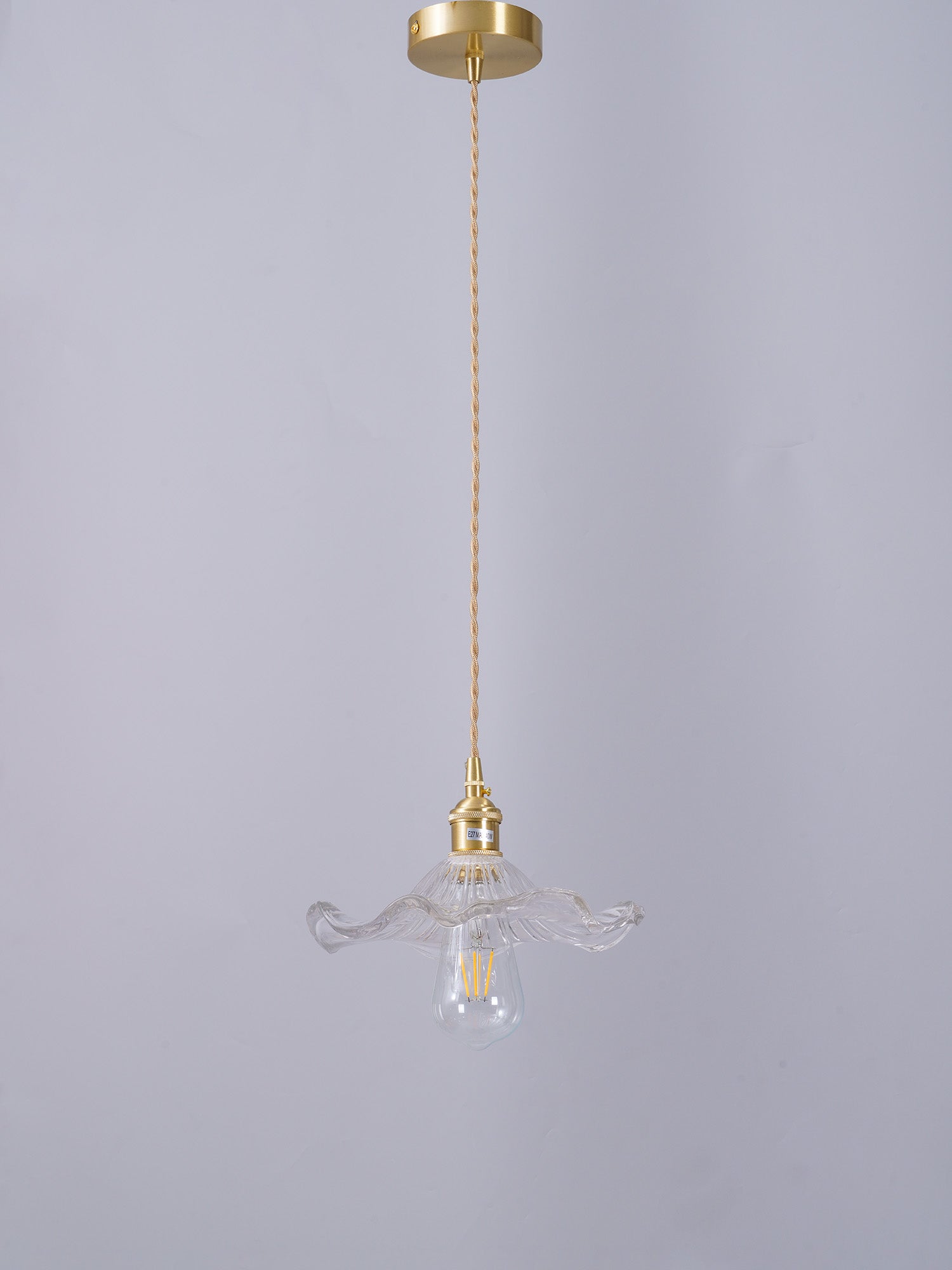 Umi Brass & Glass Vintage Pendant Light-Neutral Decor