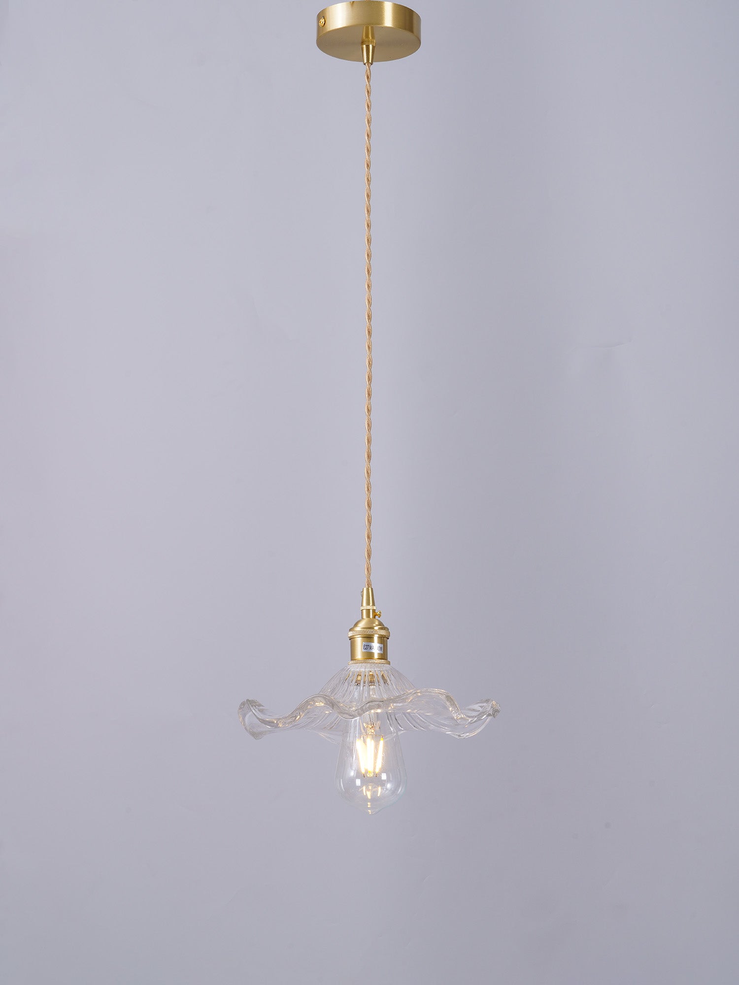 Umi Brass & Glass Vintage Pendant Light-Neutral Decor