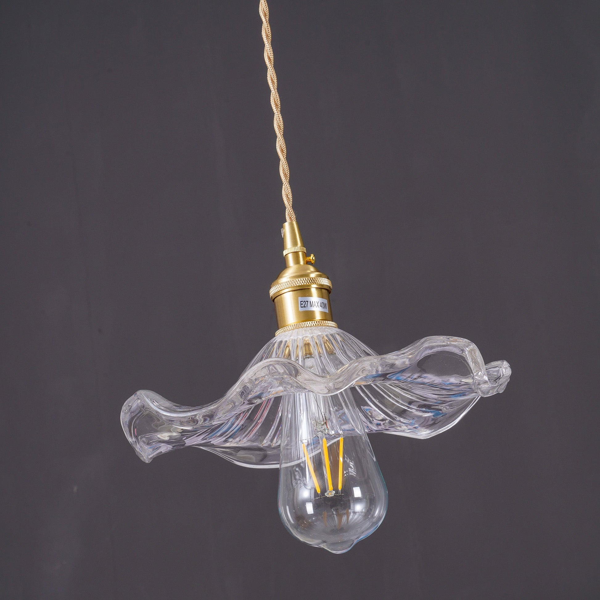 Umi Brass & Glass Vintage Pendant Light-Neutral Decor