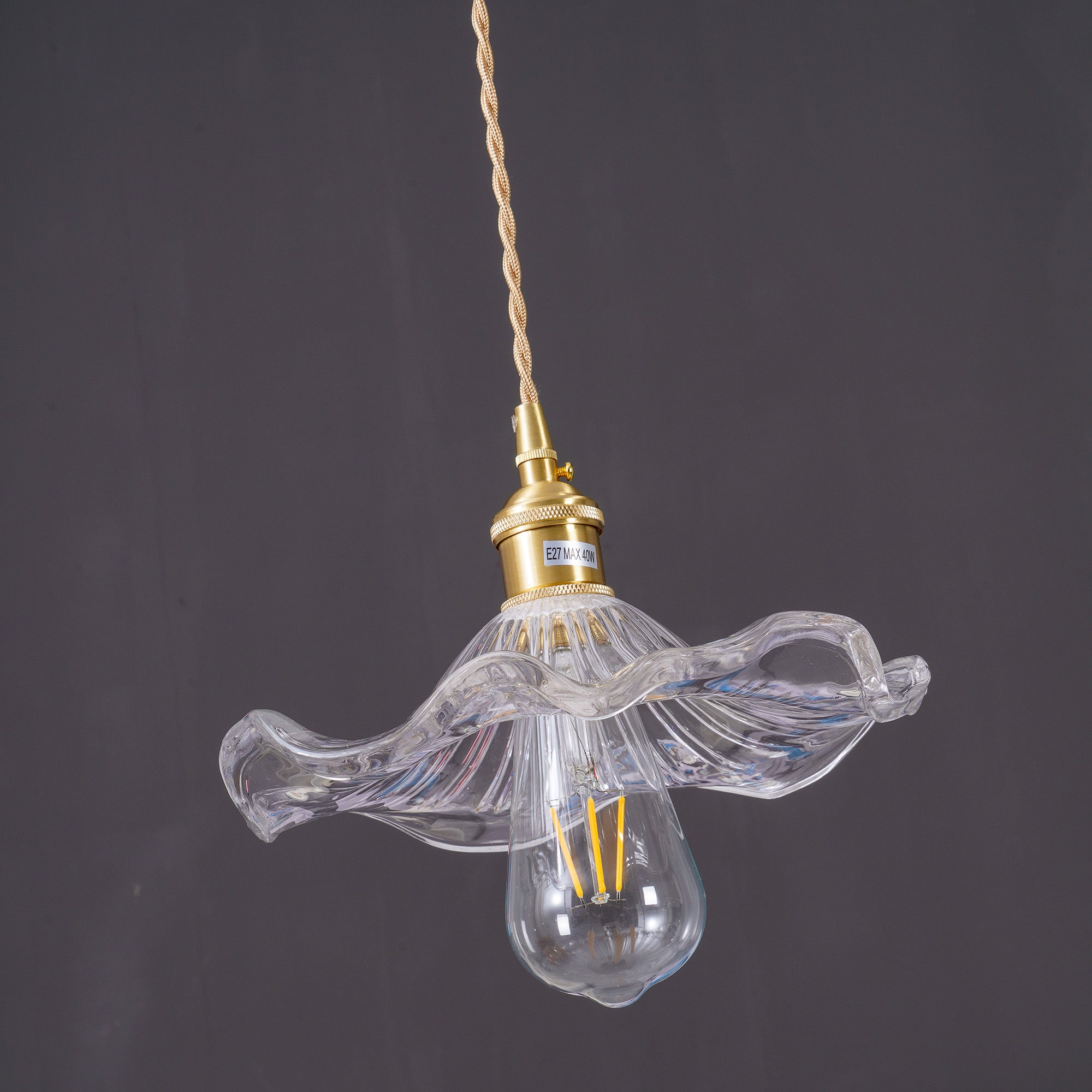 Umi Brass & Glass Vintage Pendant Light-Neutral Decor