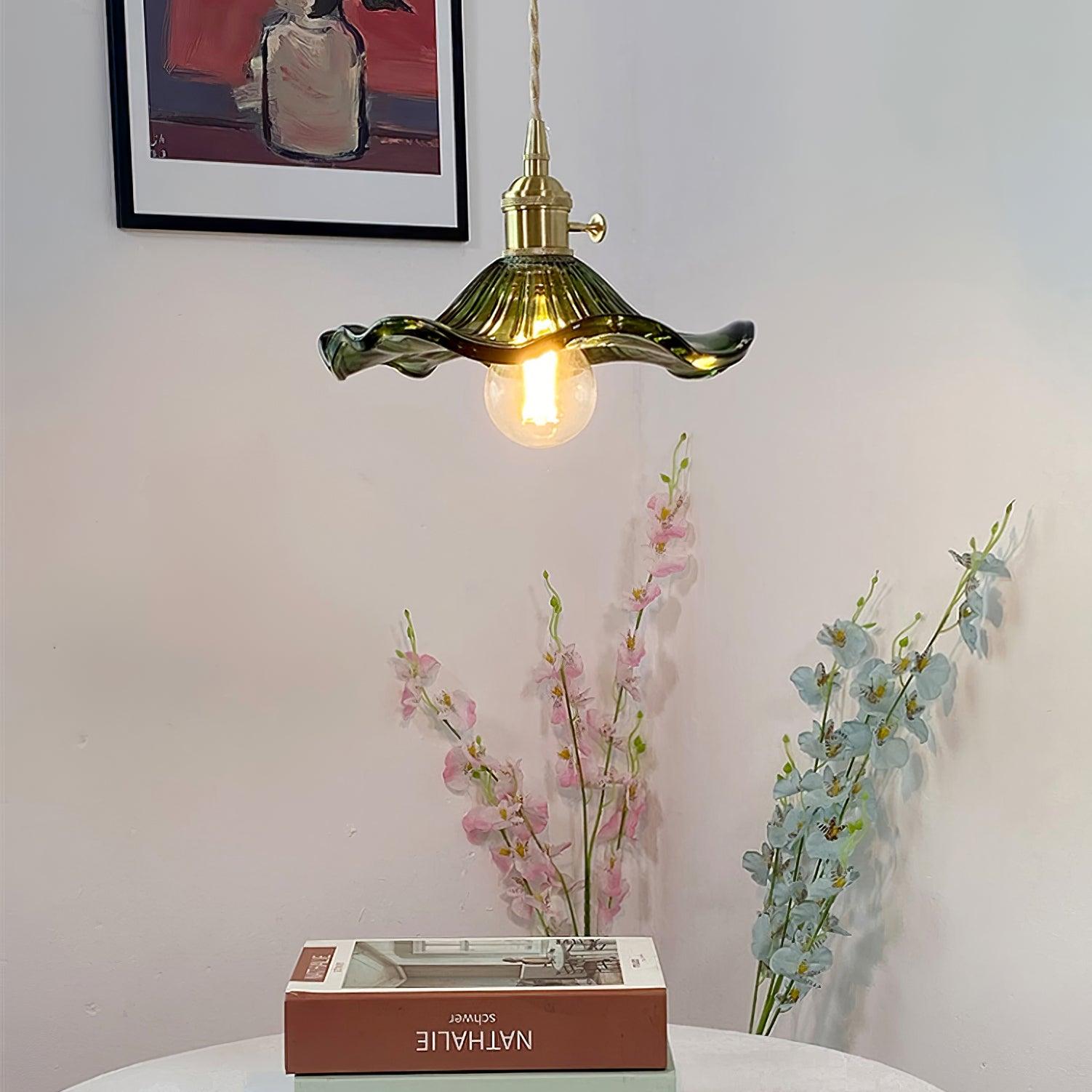 Umi Brass & Glass Vintage Pendant Light-Neutral Decor