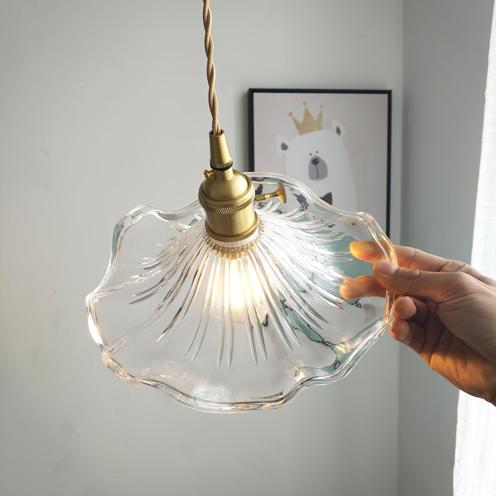 Umi Brass & Glass Vintage Pendant Light-Neutral Decor