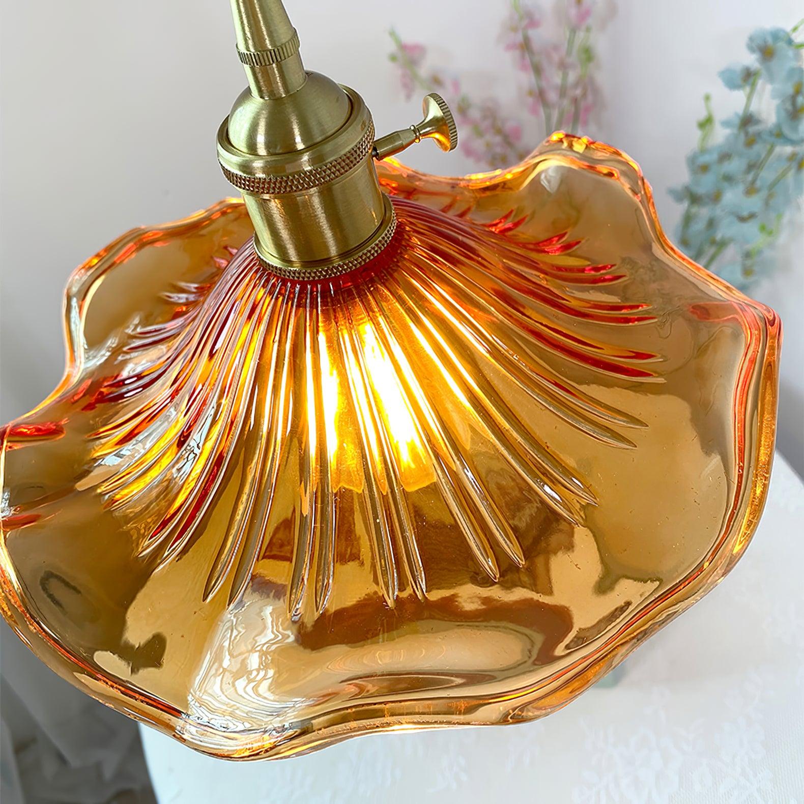 Daphne Modern Glass Flower Pendant Light-Neutral Decor