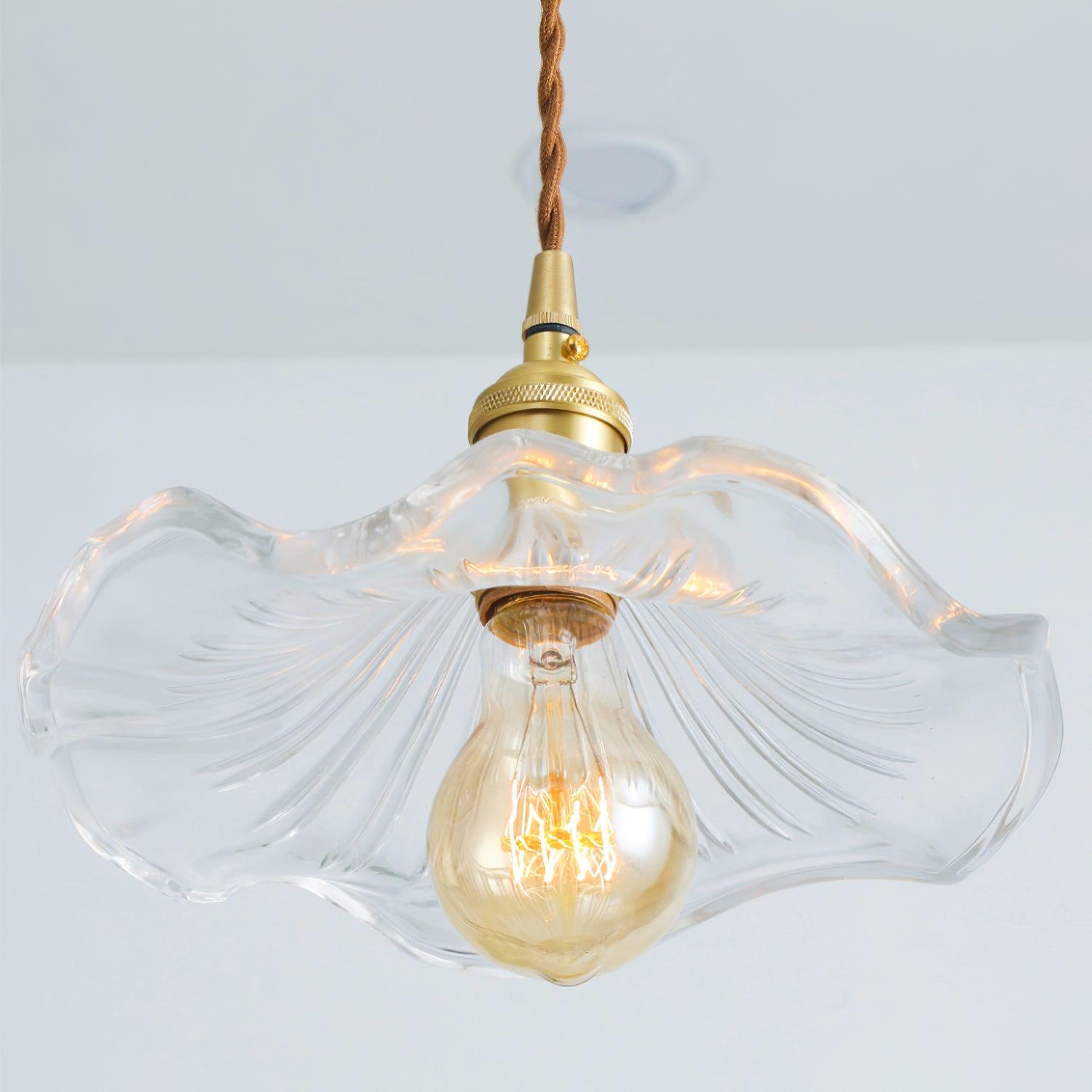 Umi Brass & Glass Vintage Pendant Light-Neutral Decor
