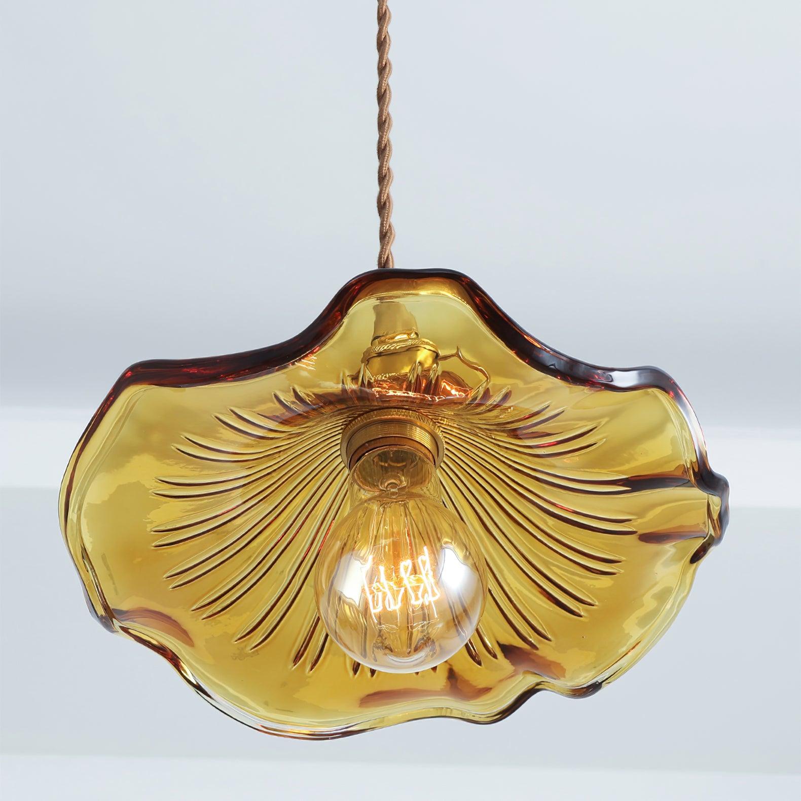 Daphne Modern Glass Flower Pendant Light-Neutral Decor