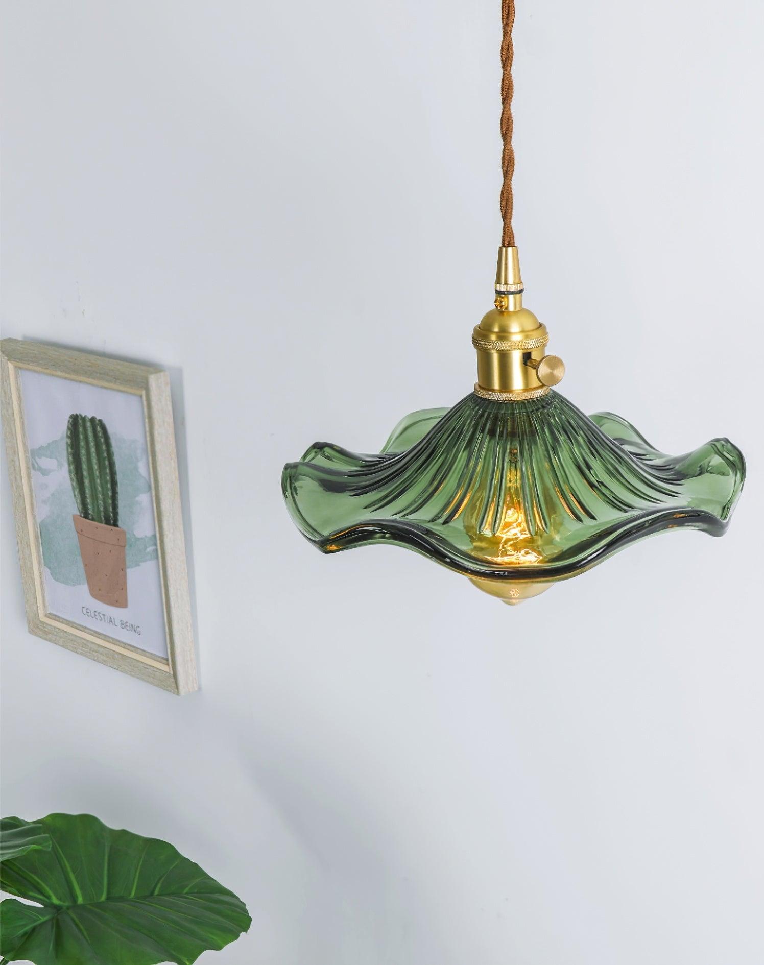 Daphne Modern Glass Flower Pendant Light-Neutral Decor