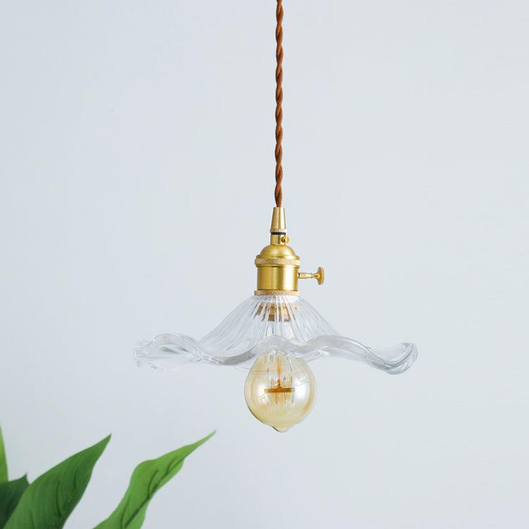Umi Brass & Glass Vintage Pendant Light-Neutral Decor