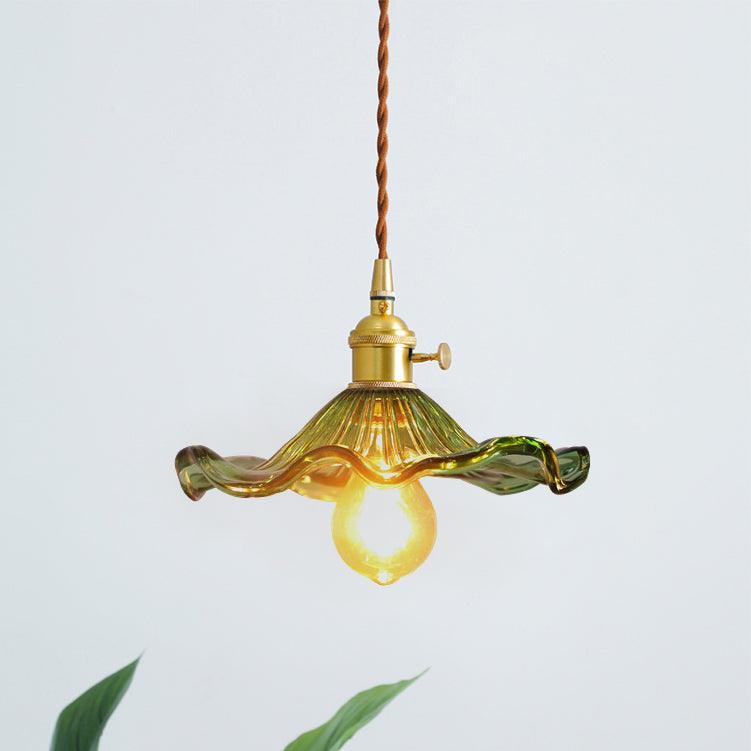 Umi Brass & Glass Vintage Pendant Light-Neutral Decor