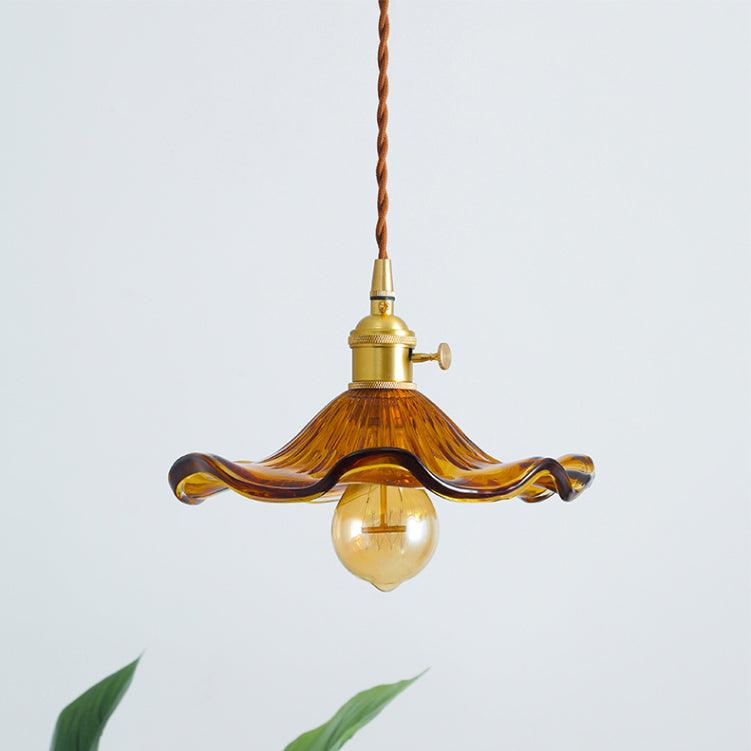 Umi Brass & Glass Vintage Pendant Light-Neutral Decor