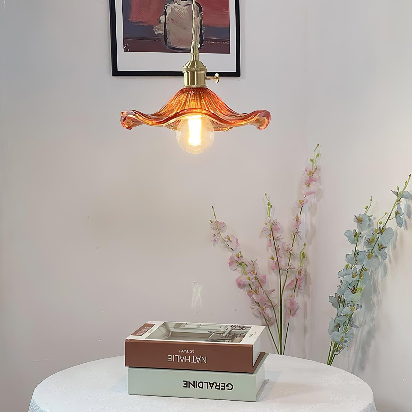 Umi Brass & Glass Vintage Pendant Light-Neutral Decor
