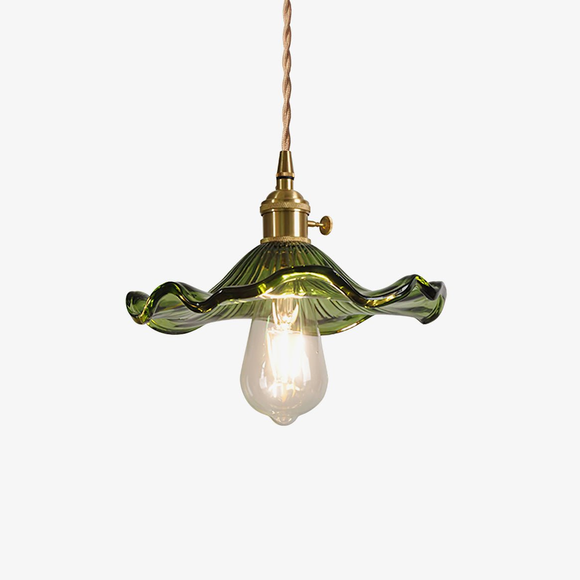 Umi Brass & Glass Vintage Pendant Light-Neutral Decor