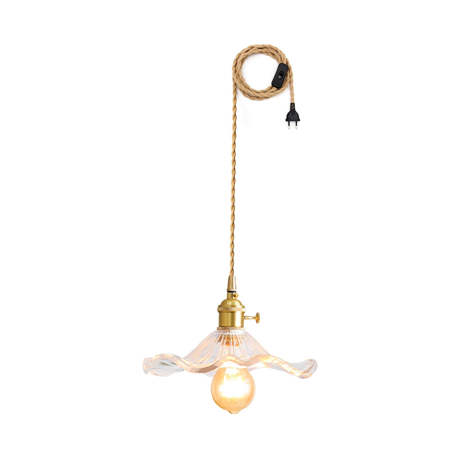 Daphne Modern Glass Flower Pendant Light-Neutral Decor