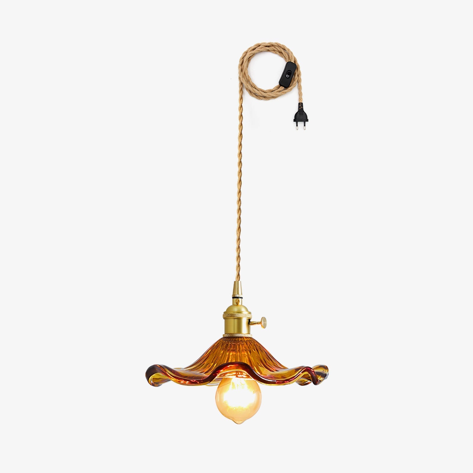 Daphne Modern Glass Flower Pendant Light-Neutral Decor