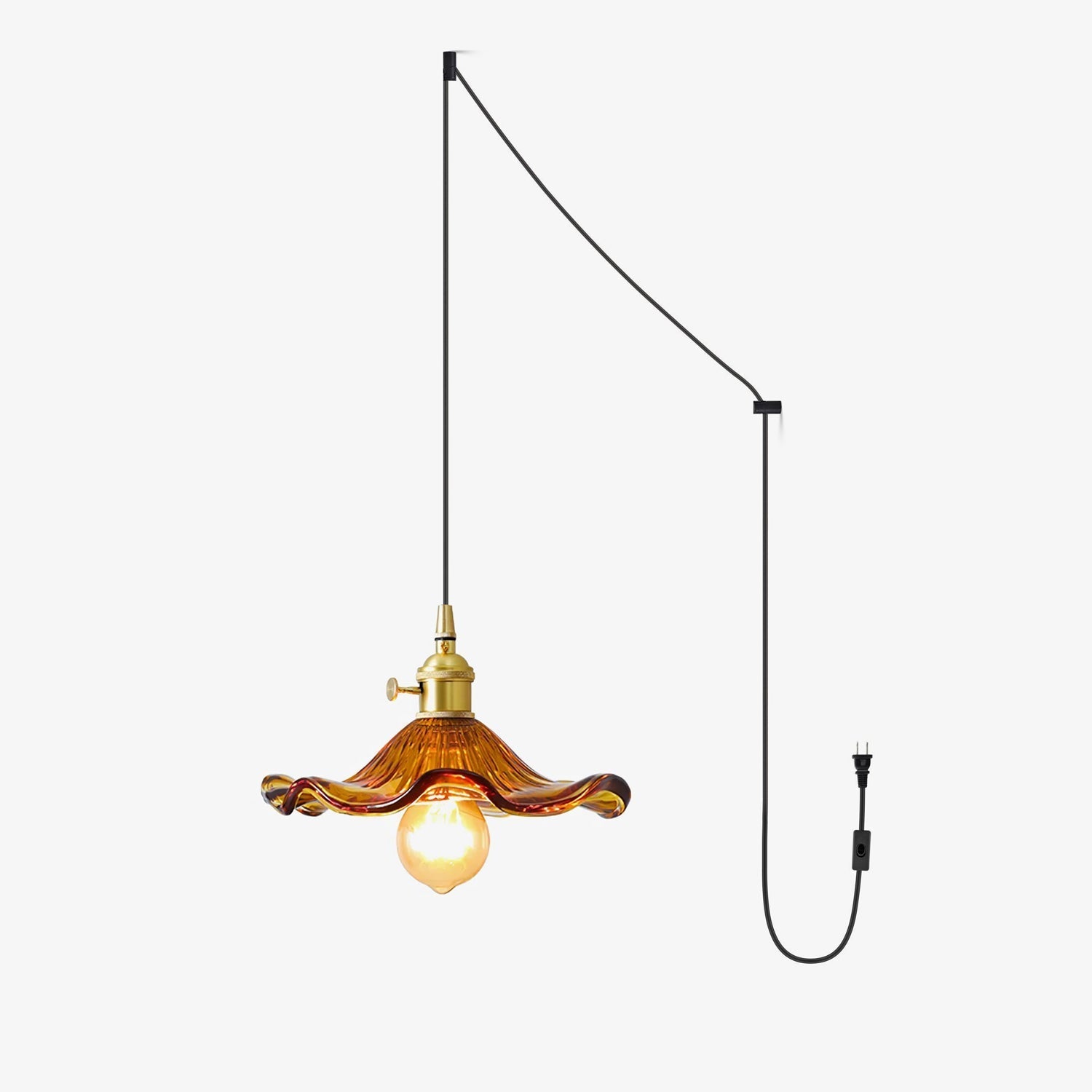 Daphne Modern Glass Flower Pendant Light-Neutral Decor