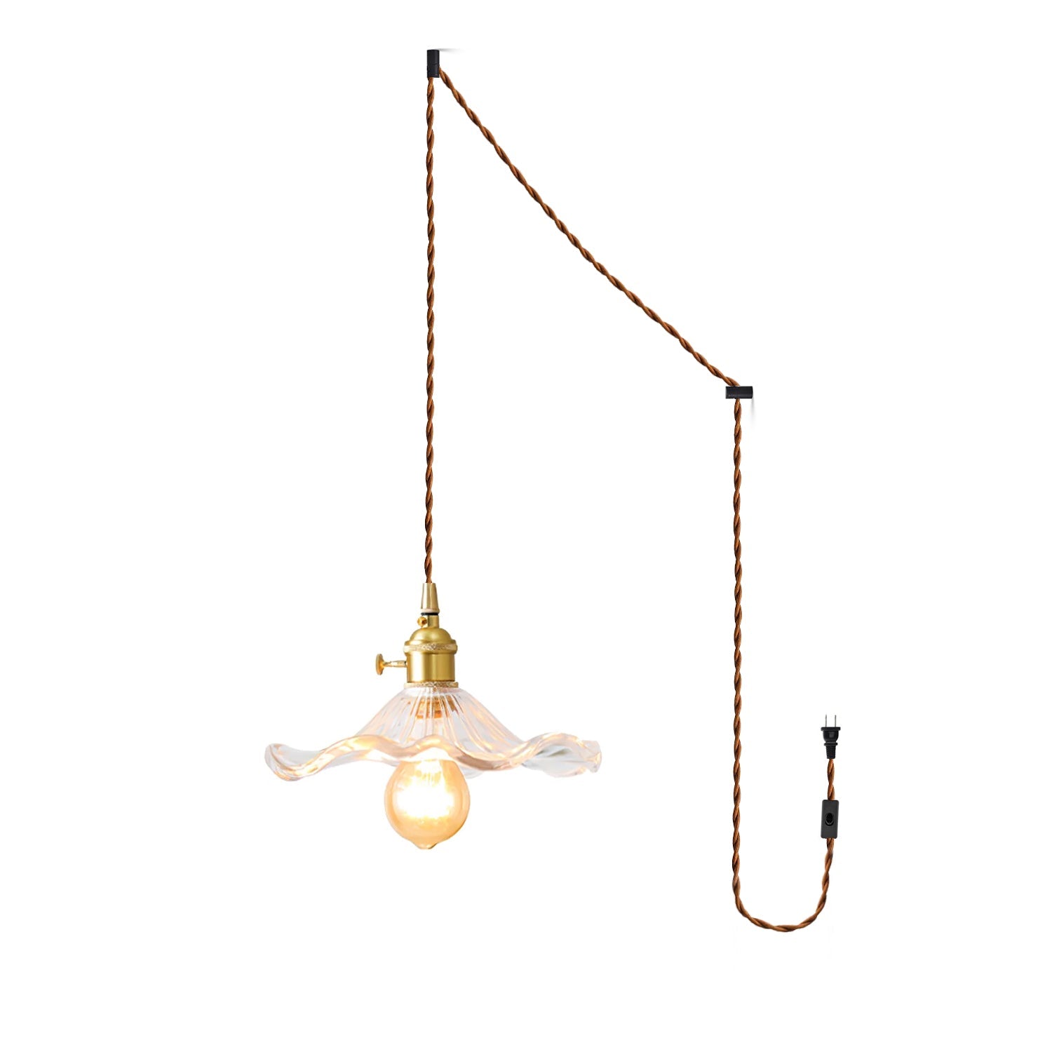 Daphne Modern Glass Flower Pendant Light-Neutral Decor