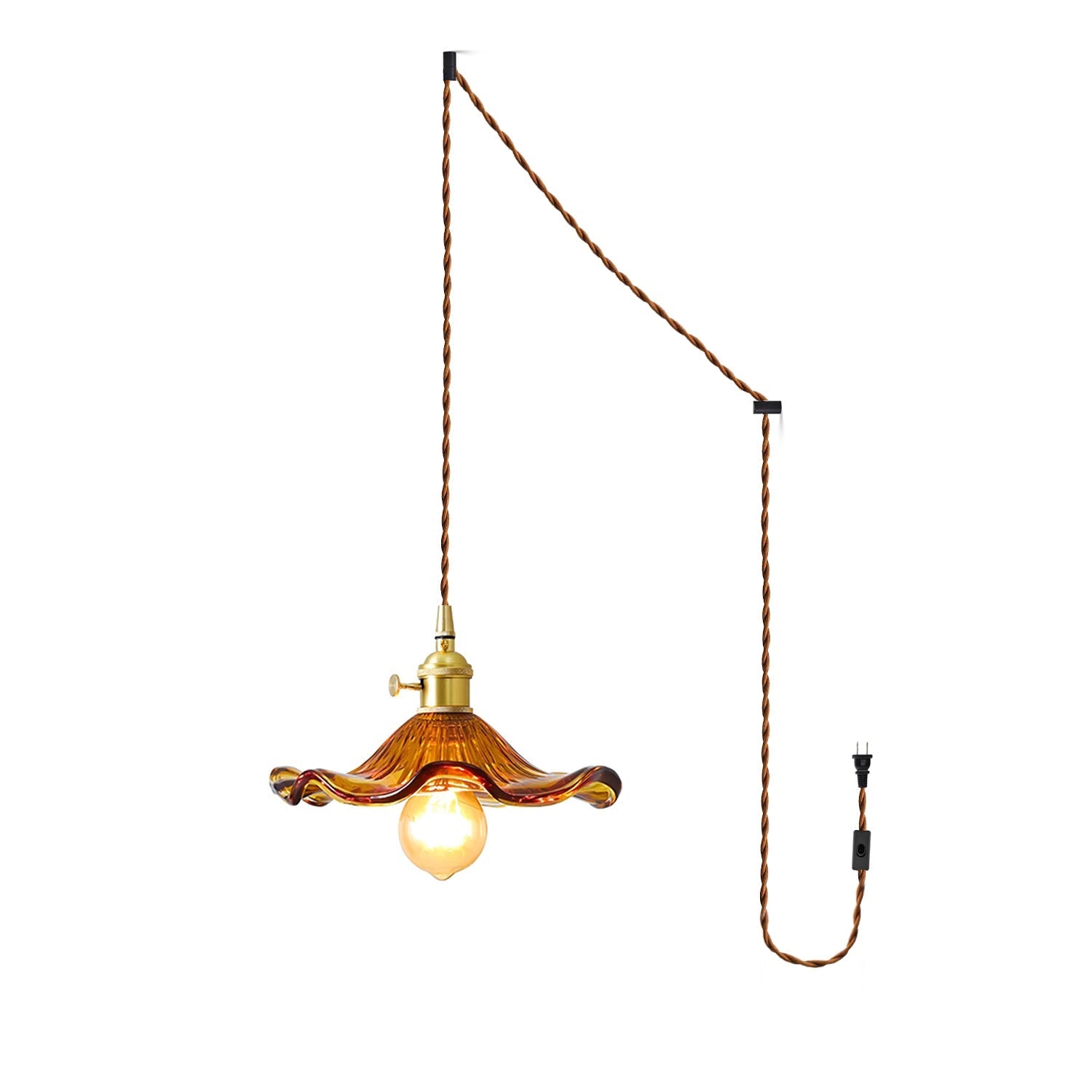 Daphne Modern Glass Flower Pendant Light-Neutral Decor