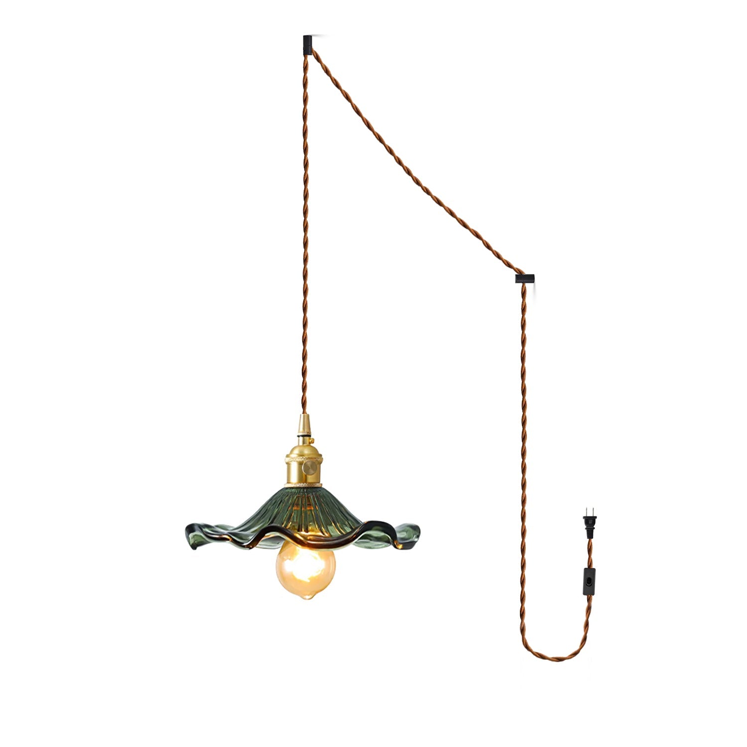 Daphne Modern Glass Flower Pendant Light-Neutral Decor
