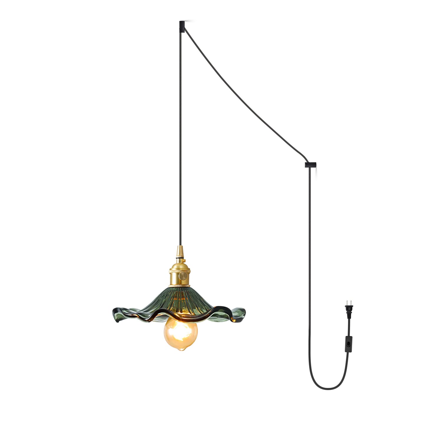 Daphne Modern Glass Flower Pendant Light-Neutral Decor