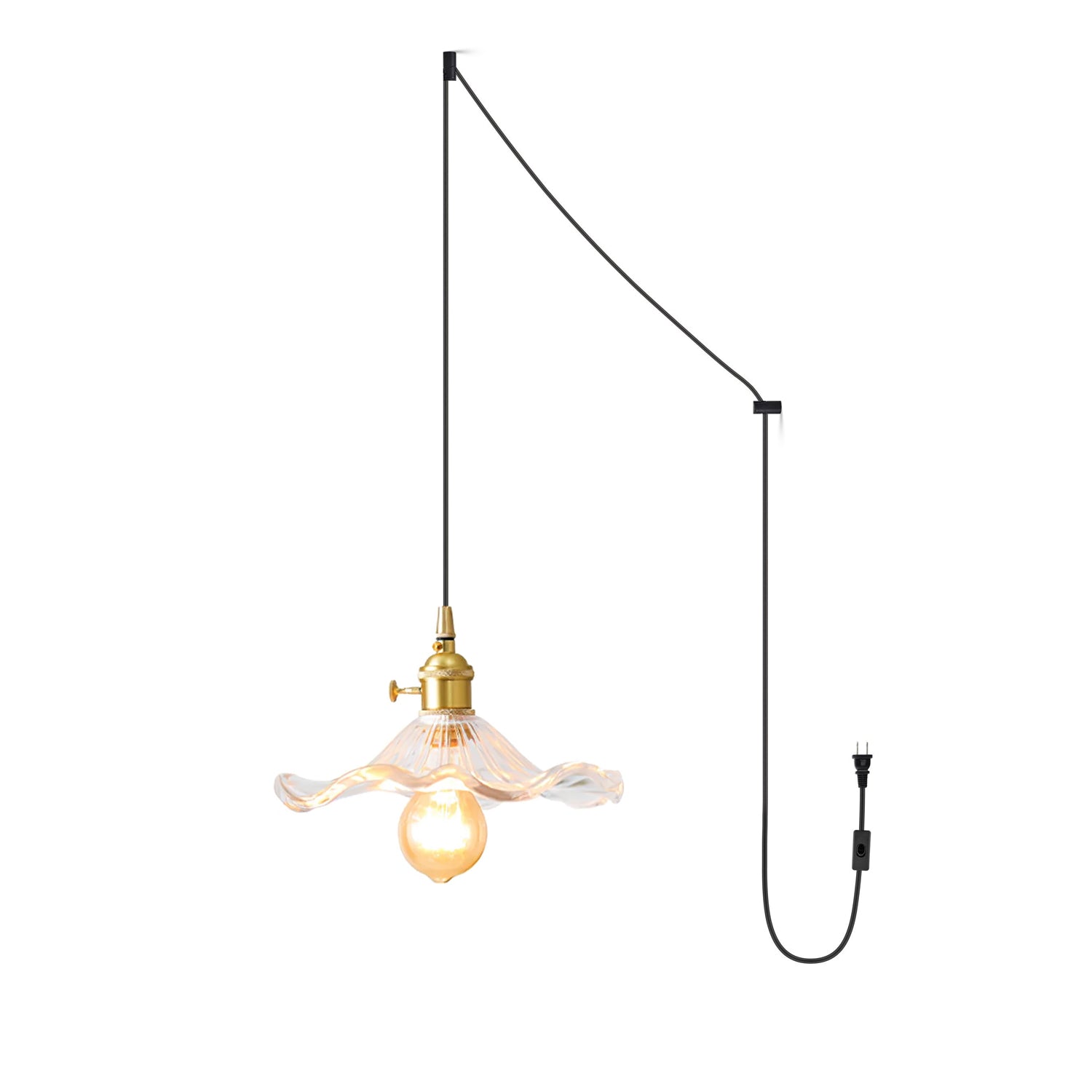 Daphne Modern Glass Flower Pendant Light-Neutral Decor