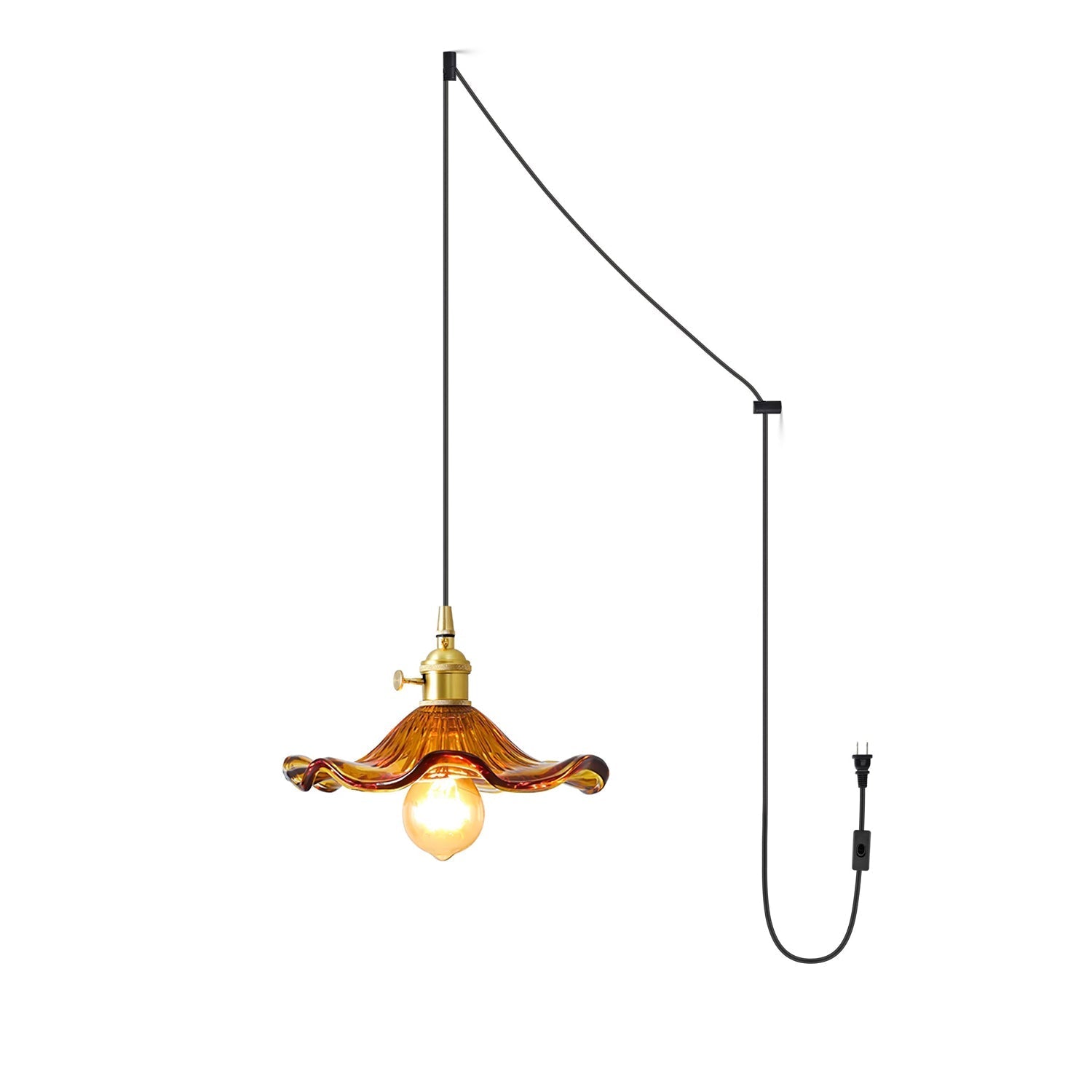 Daphne Modern Glass Flower Pendant Light-Neutral Decor