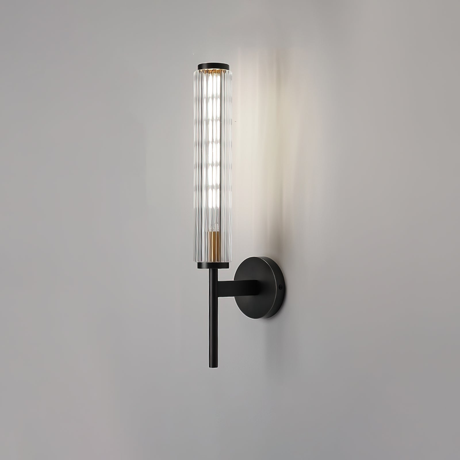 Faylen Premium Linear Brass Glass Wall Light-Neutral Decor