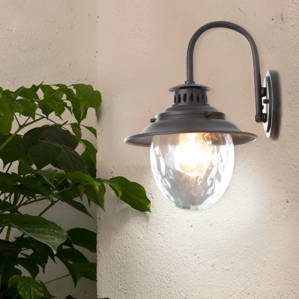 Quenby Creative LED Modern Glass Outdoor Wall Lamp