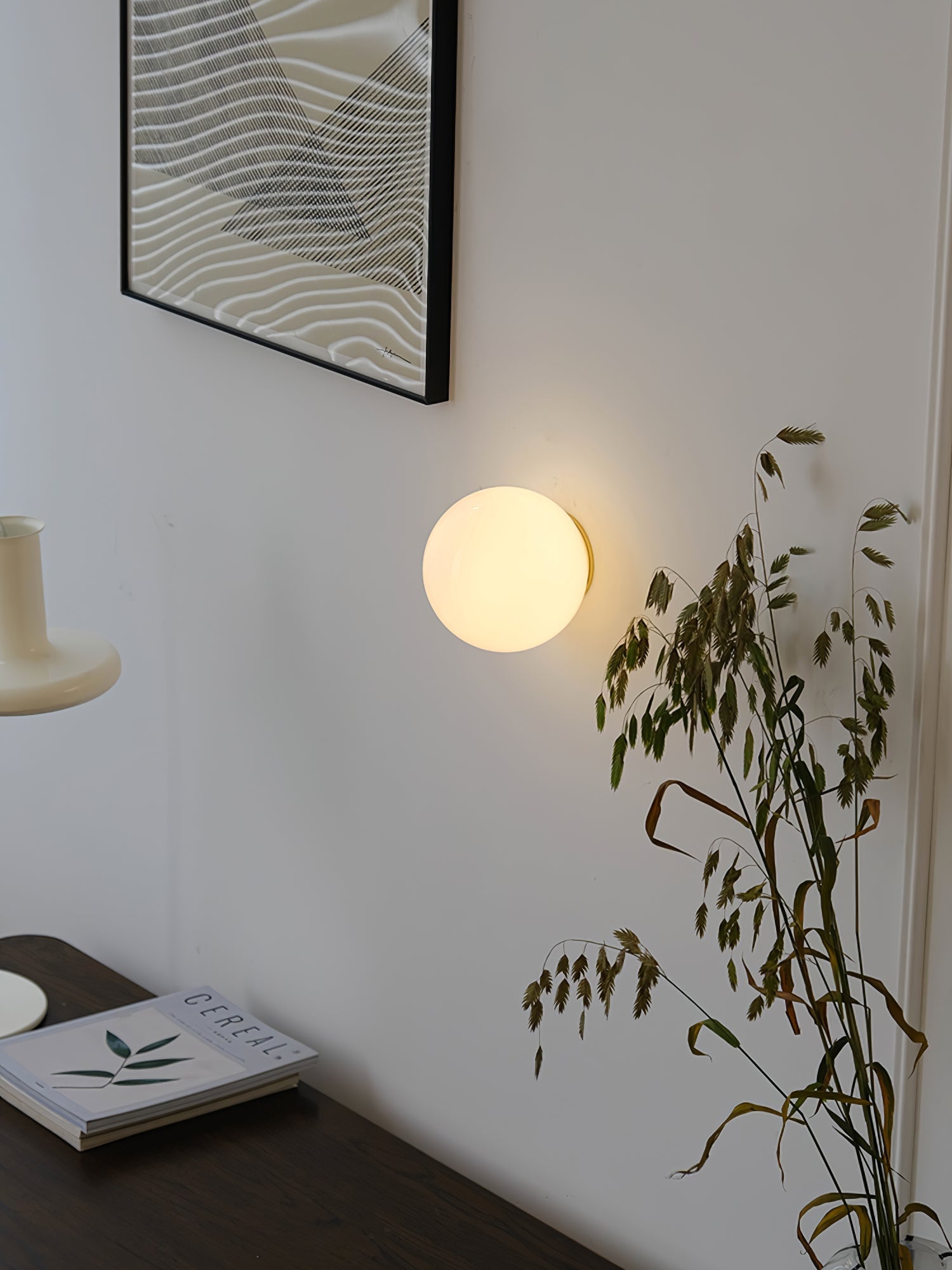 Aveno Modern Minimalist Mini Orb Glass Wall Lamp-Neutral Decor
