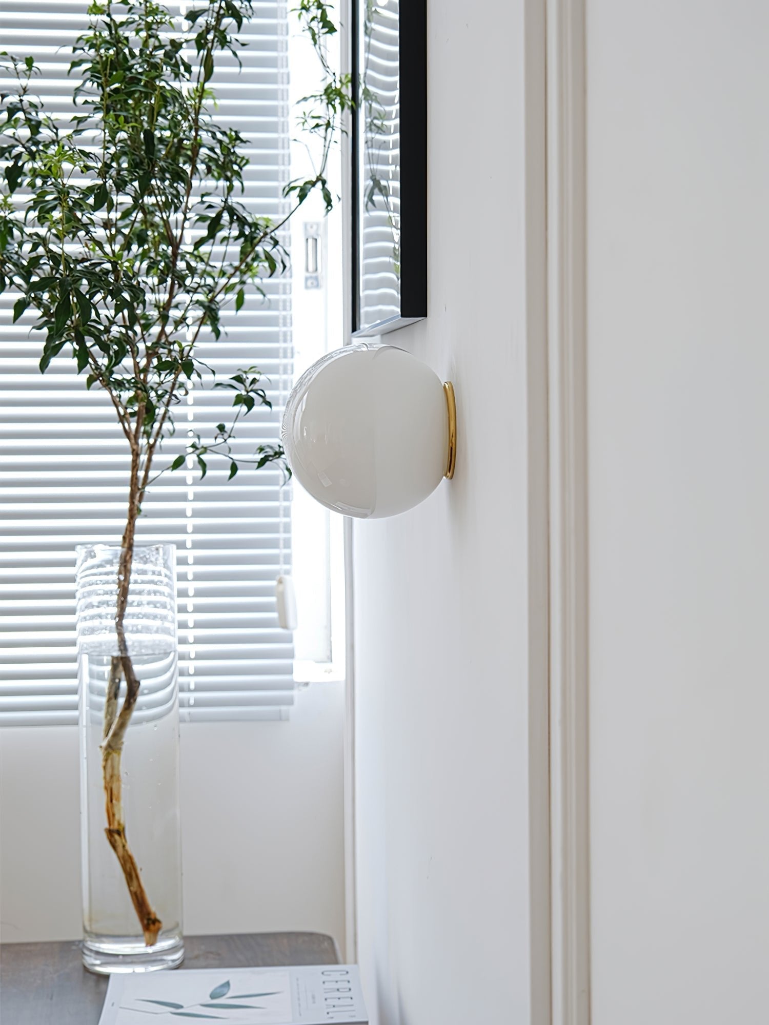 Aveno Modern Minimalist Mini Orb Glass Wall Lamp-Neutral Decor