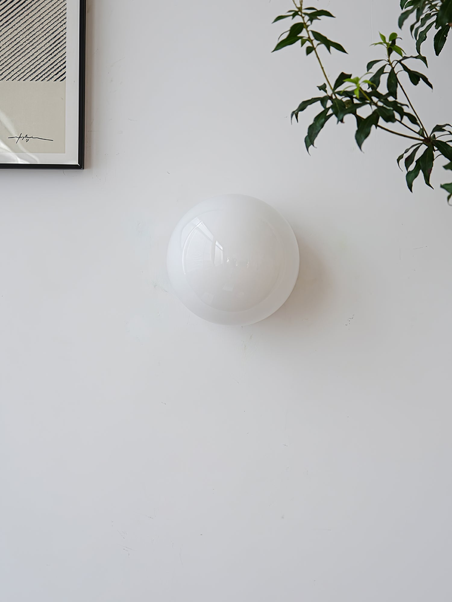 Aveno Modern Minimalist Mini Orb Glass Wall Lamp-Neutral Decor