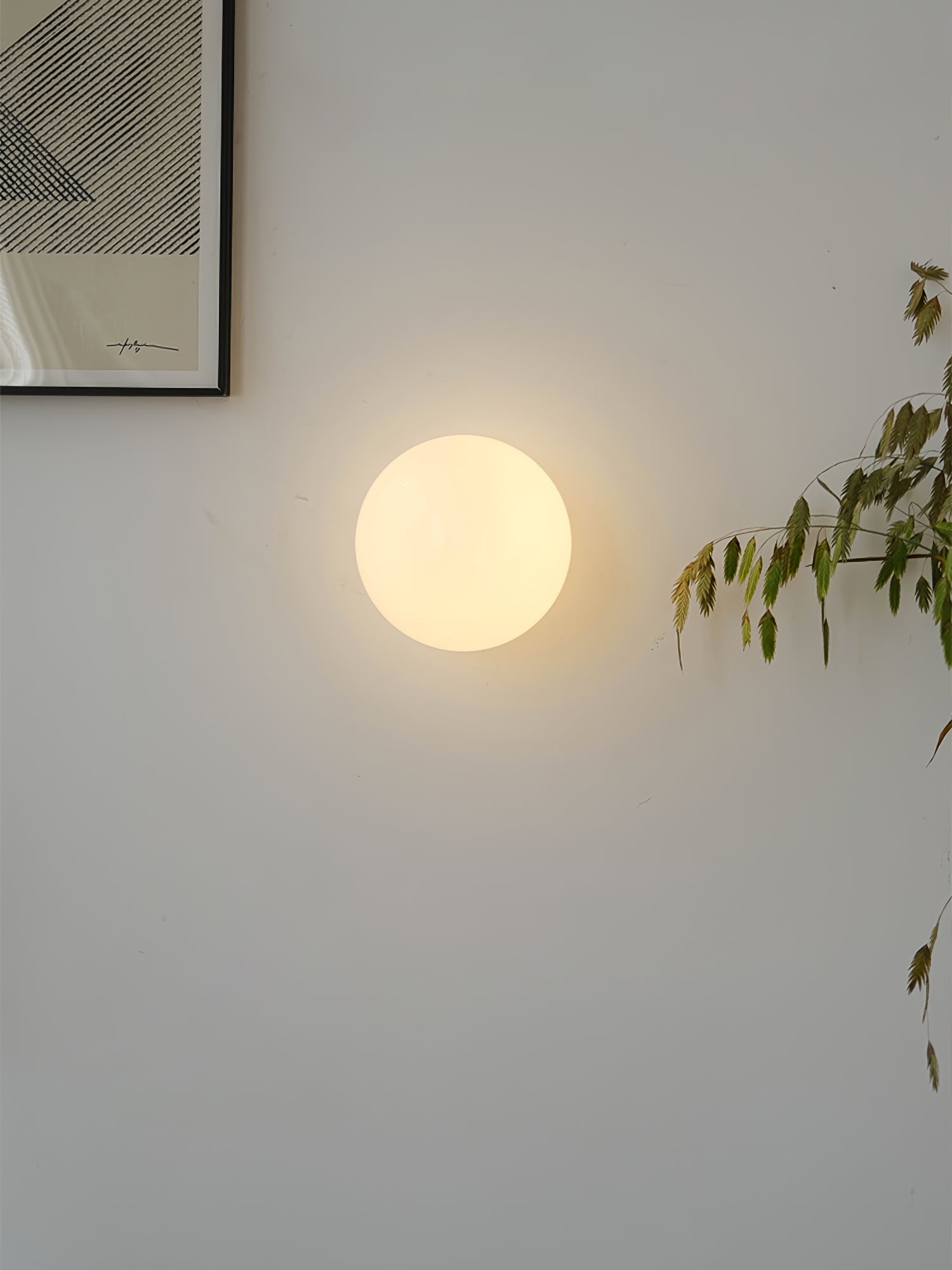 Aveno Modern Minimalist Mini Orb Glass Wall Lamp-Neutral Decor