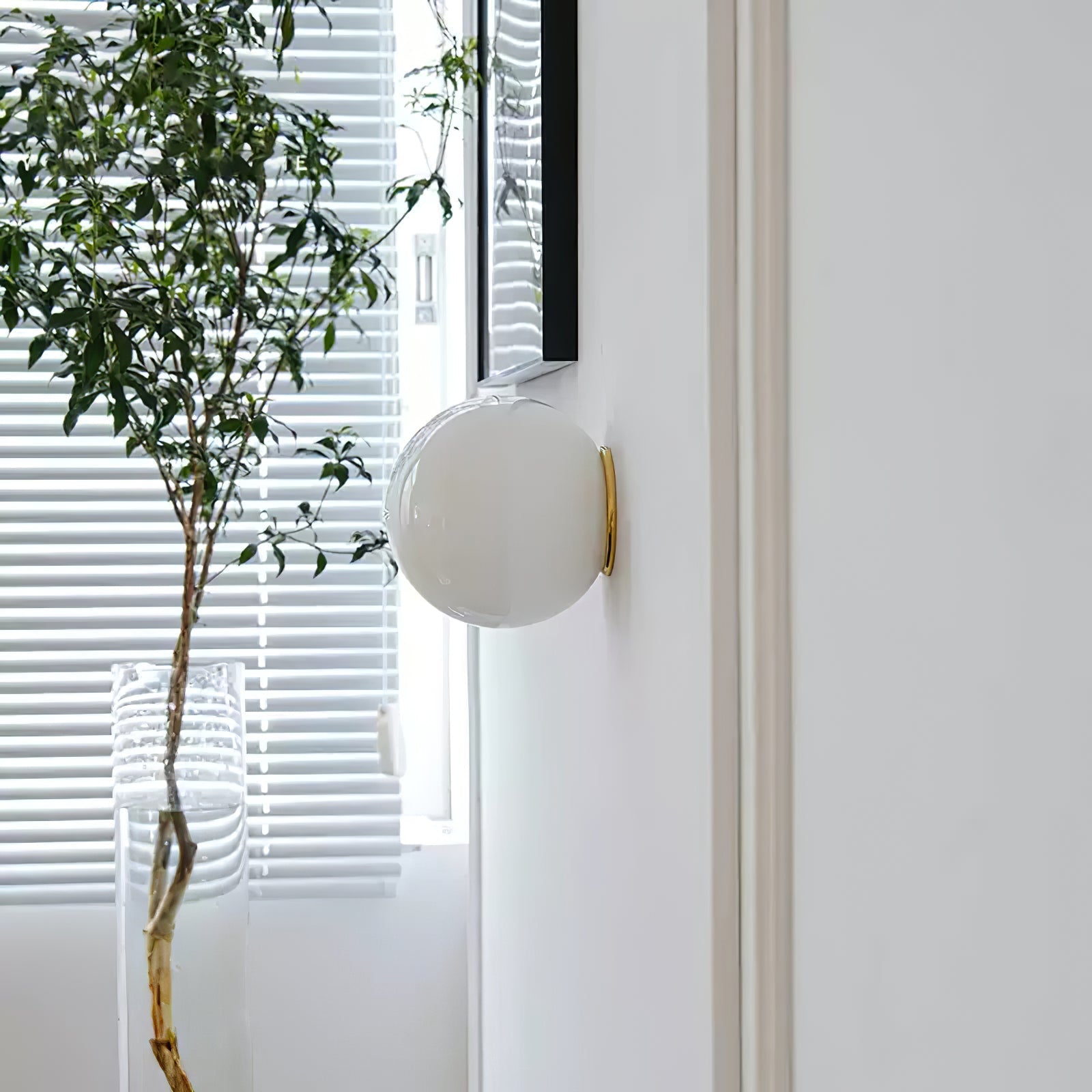 Aveno Modern Minimalist Mini Orb Glass Wall Lamp-Neutral Decor