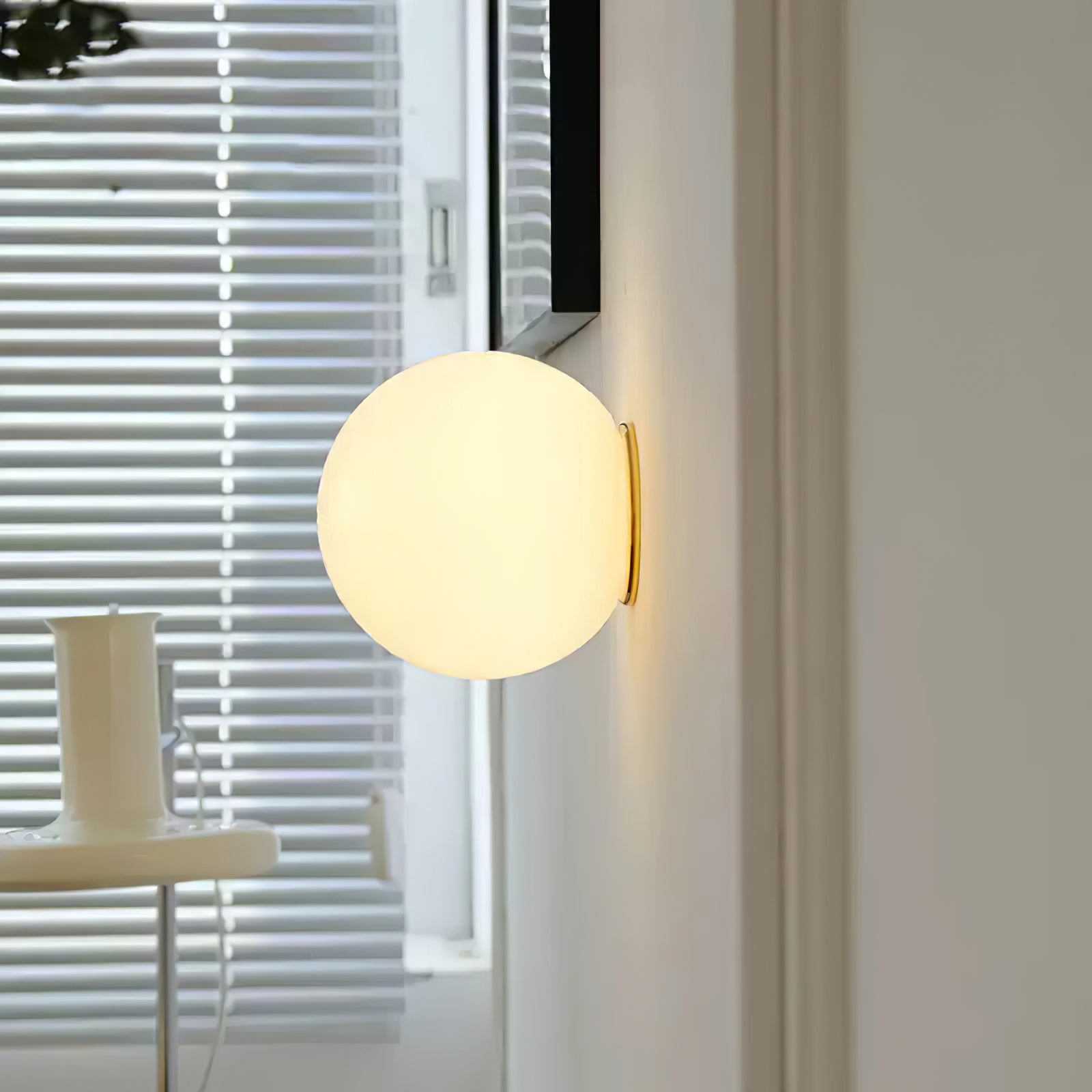 Aveno Modern Minimalist Mini Orb Glass Wall Lamp-Neutral Decor
