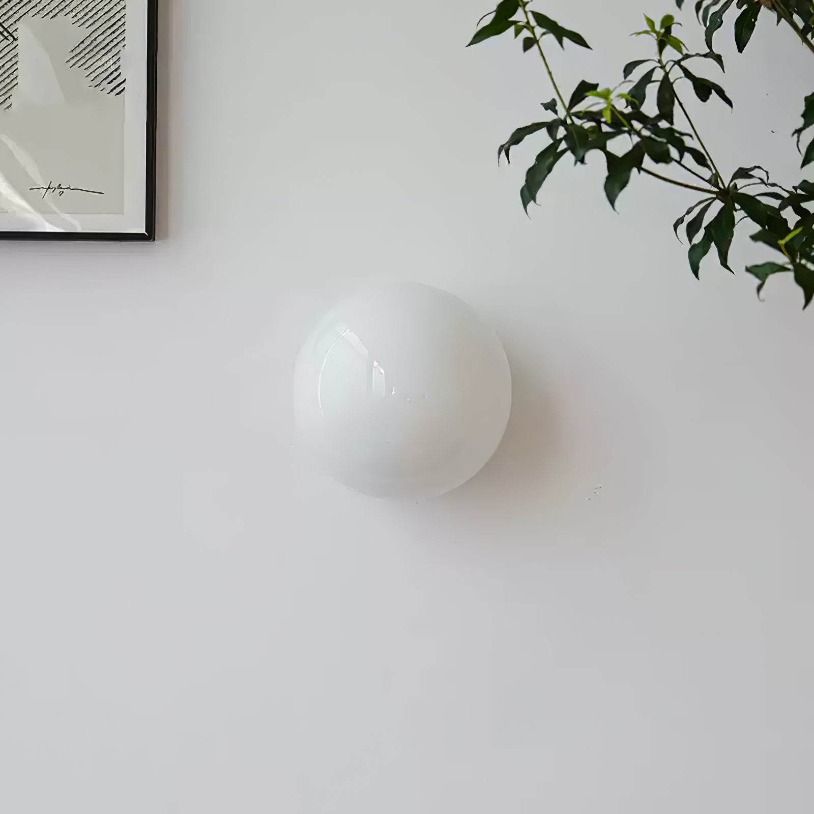 Aveno Modern Minimalist Mini Orb Glass Wall Lamp-Neutral Decor