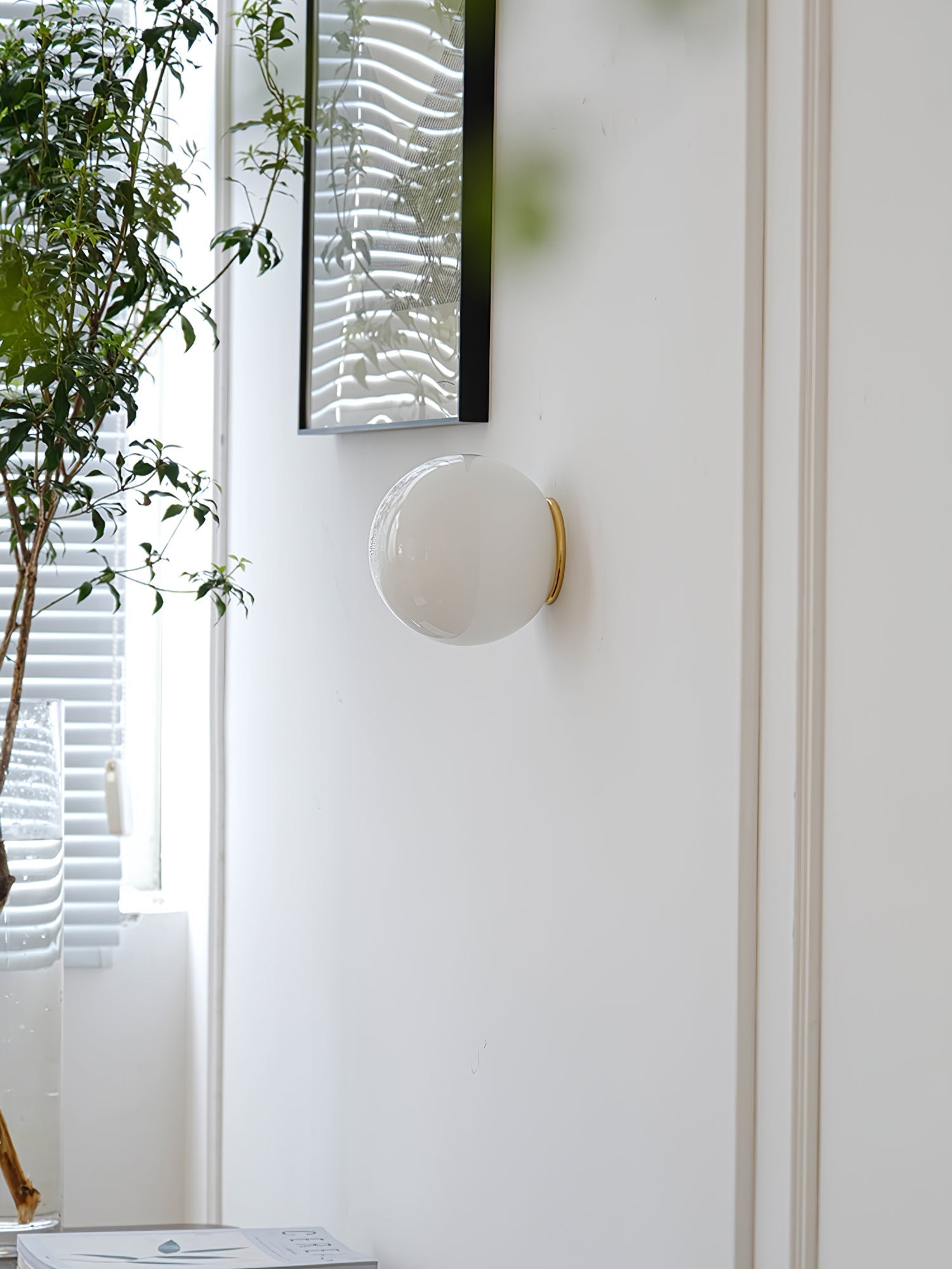 Aveno Modern Minimalist Mini Orb Glass Wall Lamp-Neutral Decor