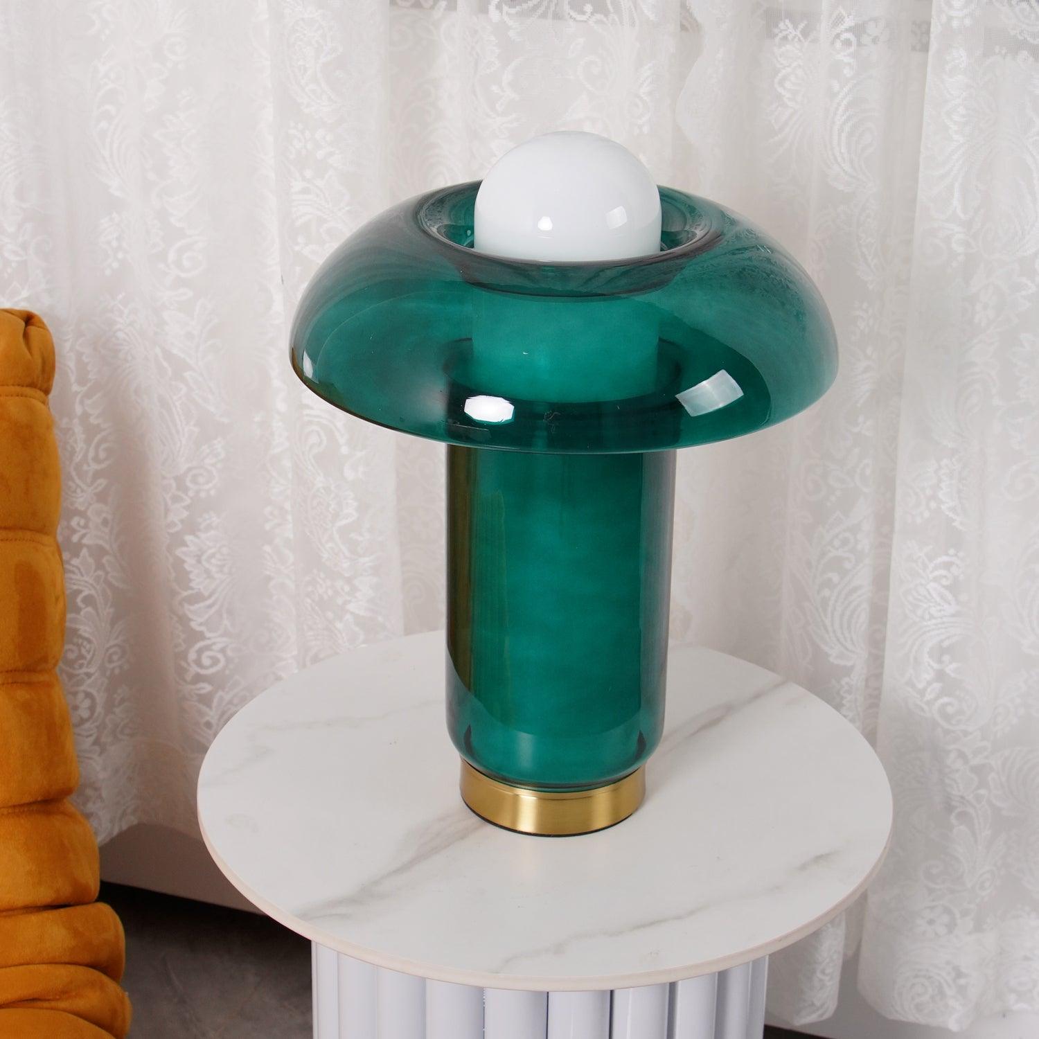 Navlen Green Glass Table Lamp-Neutral Decor