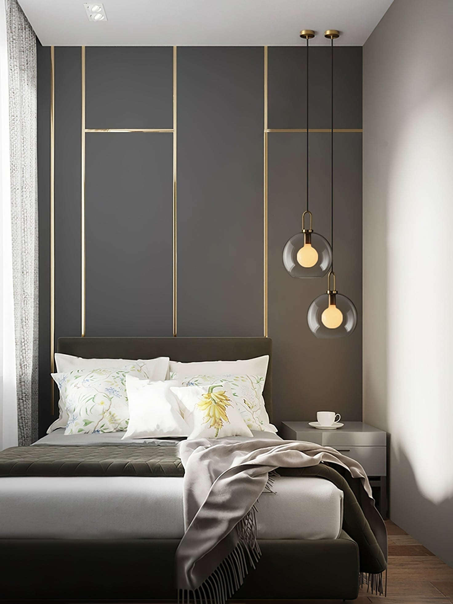 Lustra Pendant Lamp Pendulum Glass-Neutral Decor