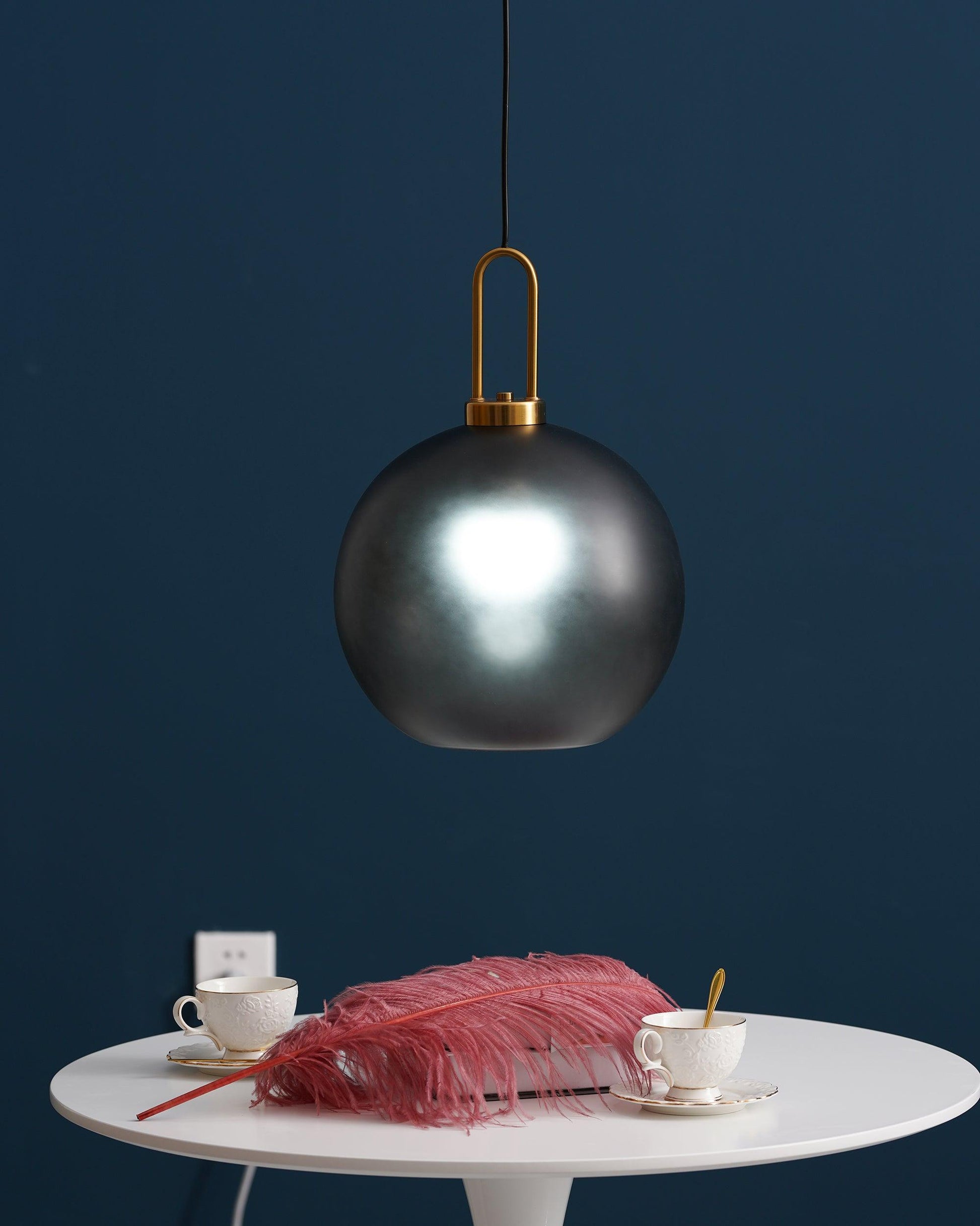 Sevelo Pendant Lamp Frosted Glass Swag Adjustable-Neutral Decor