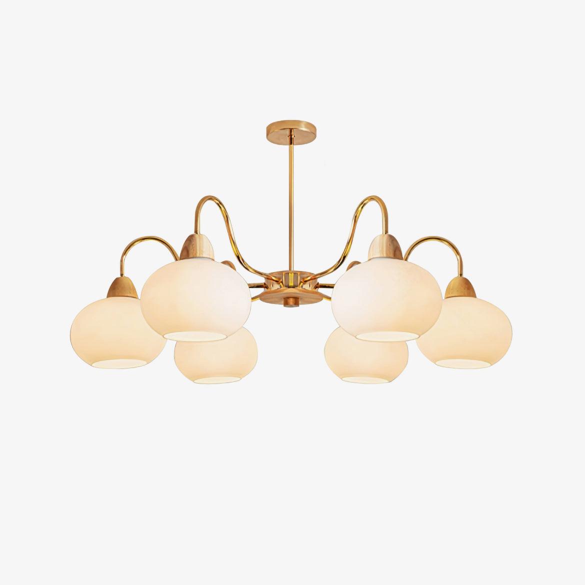 Zevena Glass Chandelier-Neutral Decor
