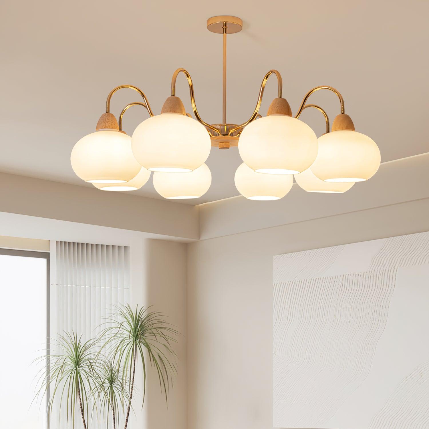 Zevena Glass Chandelier-Neutral Decor
