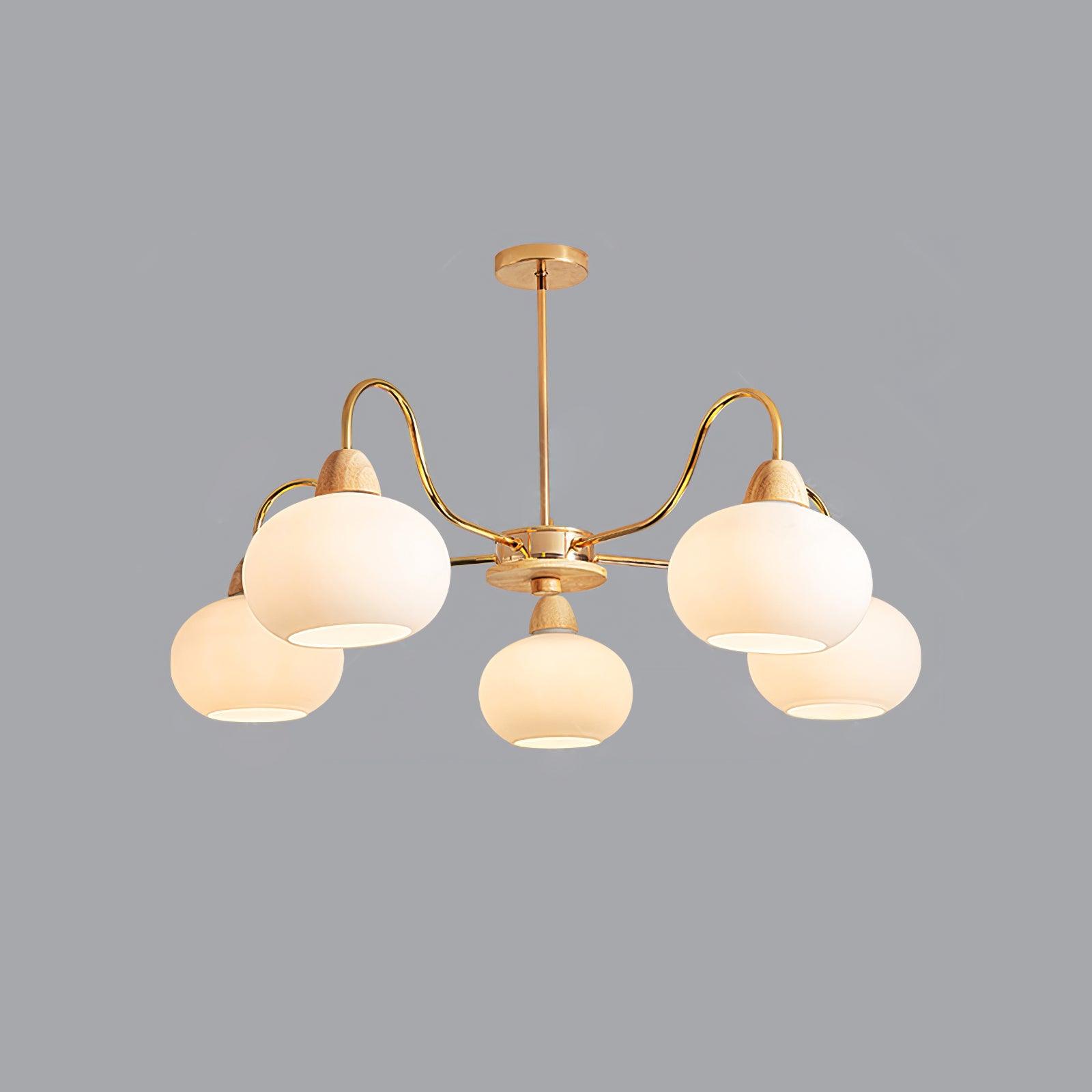 Zevena Glass Chandelier-Neutral Decor