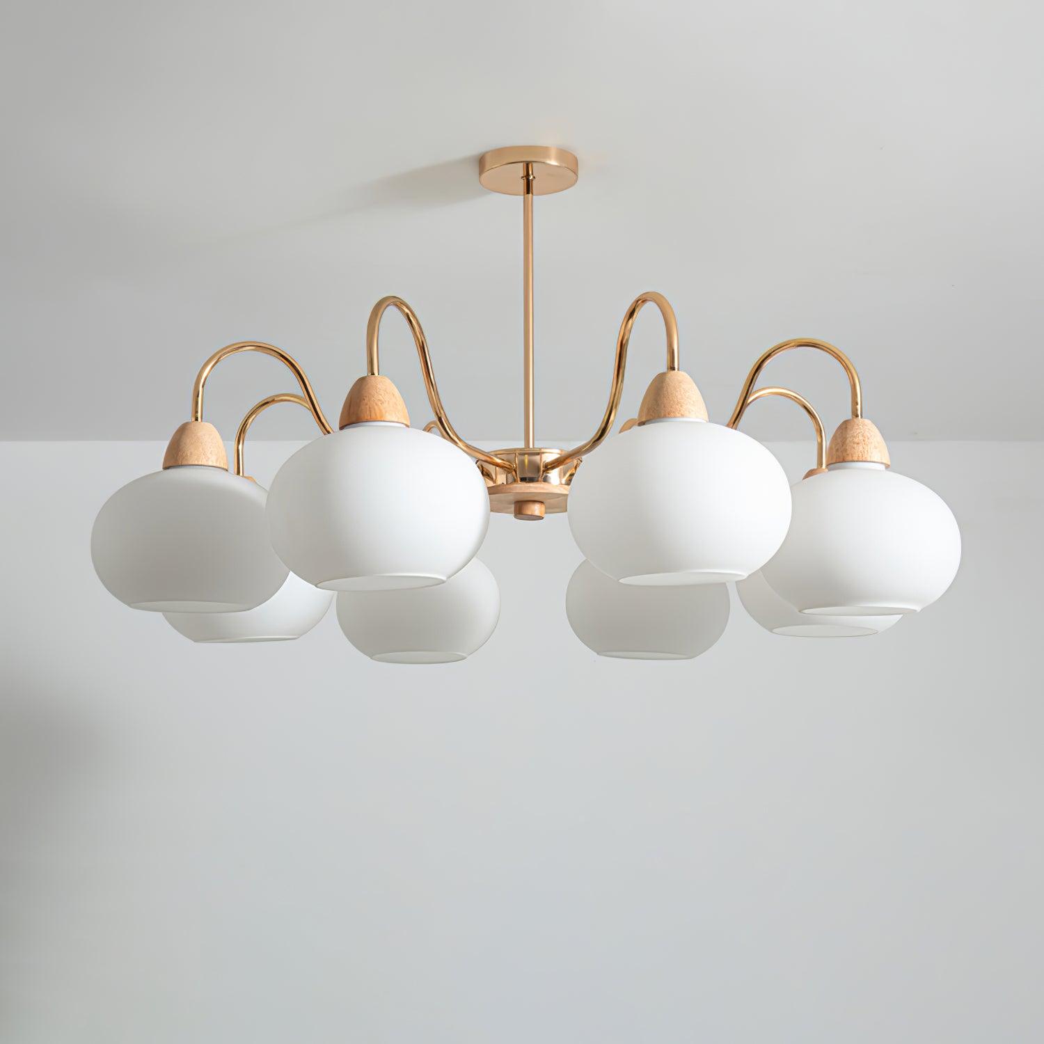Zevena Glass Chandelier-Neutral Decor