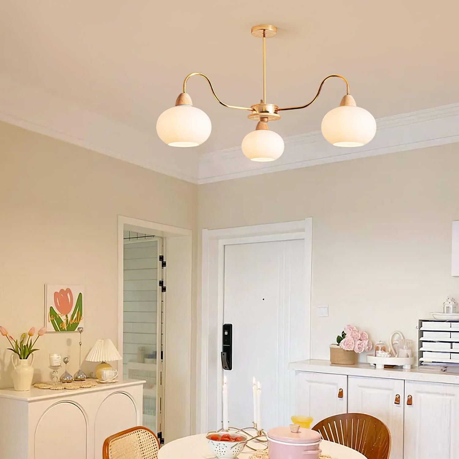 Zevena Glass Chandelier-Neutral Decor