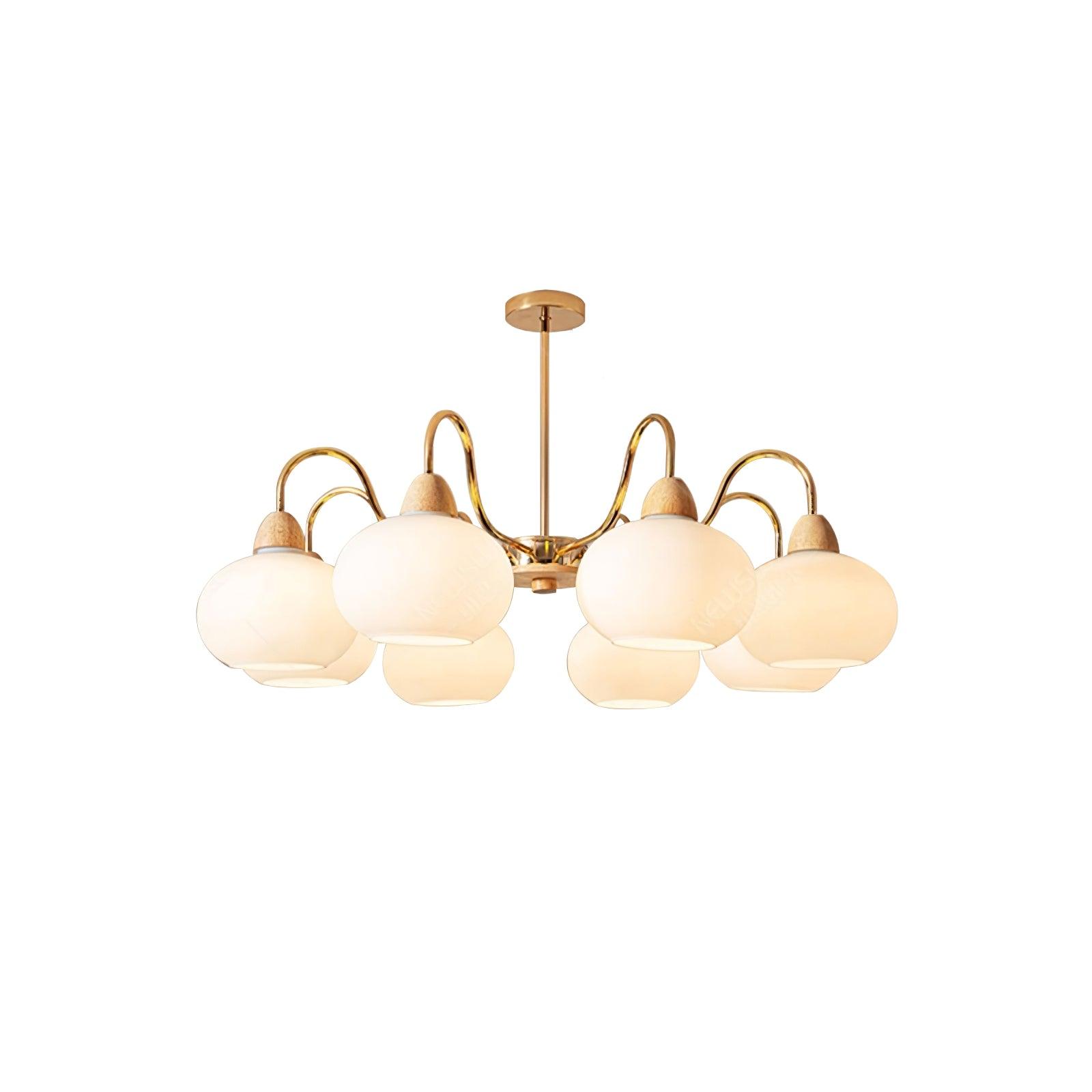 Zevena Glass Chandelier-Neutral Decor