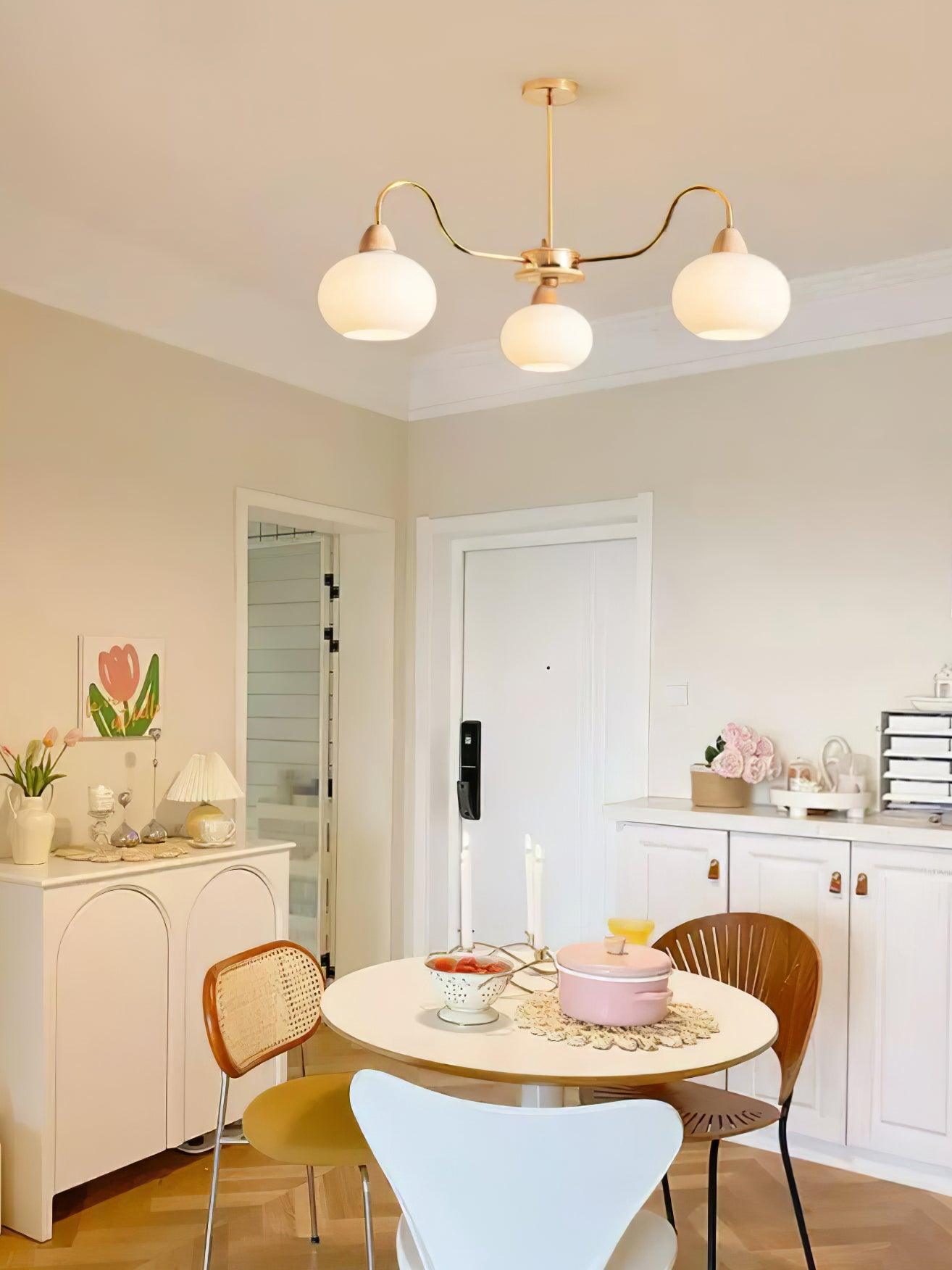 Zevena Glass Chandelier-Neutral Decor