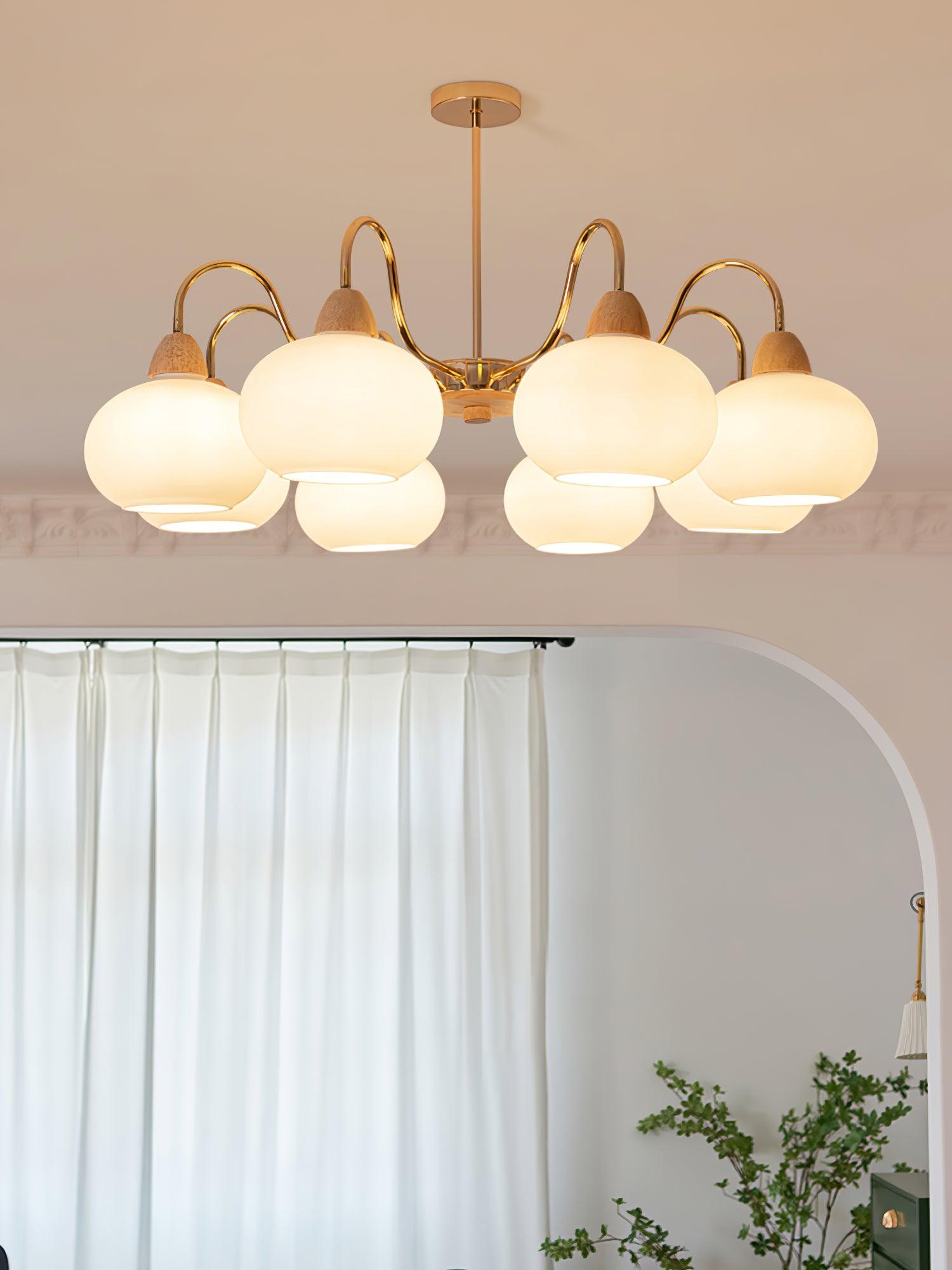 Zevena Glass Chandelier-Neutral Decor