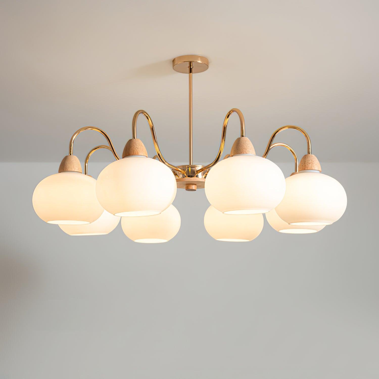 Zevena Glass Chandelier-Neutral Decor